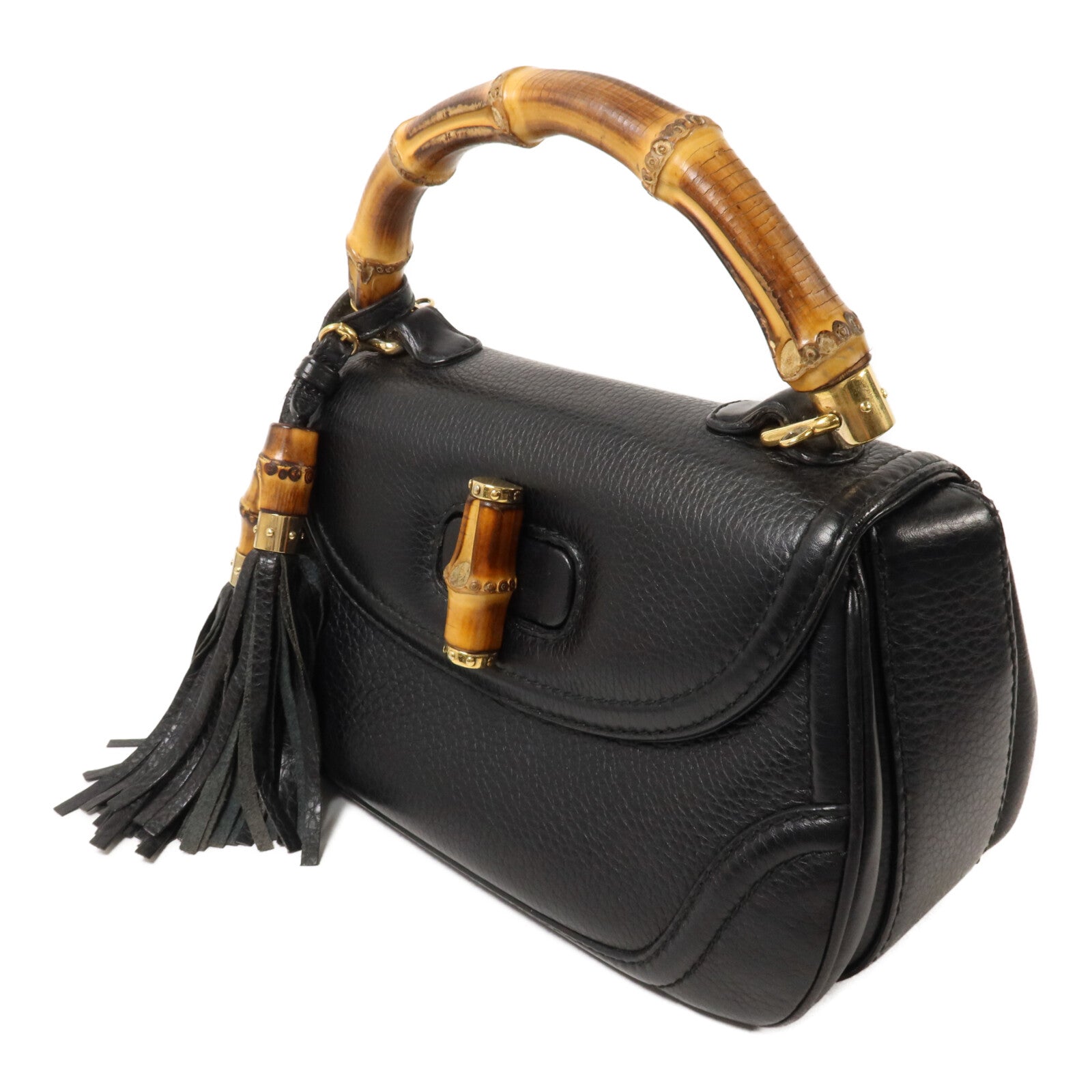 GUCCI 牛皮皮革New Bamboo Top Handle手挽肩背兩用袋