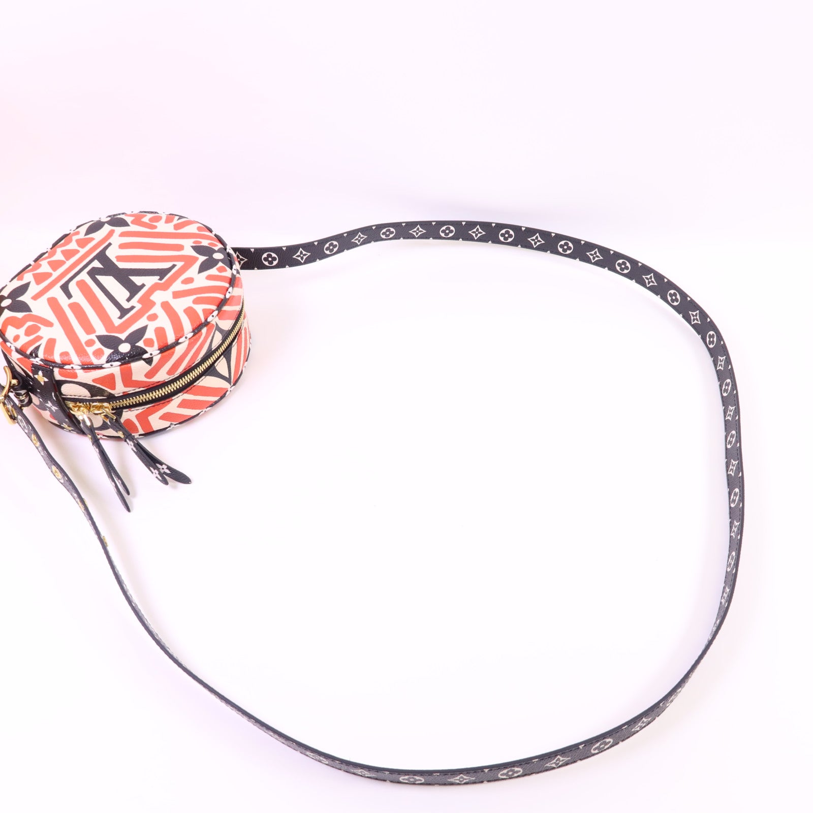 LOUIS VUITTON Monogram Giant Crafty Boite Chapoe Soupe金扣肩背袋