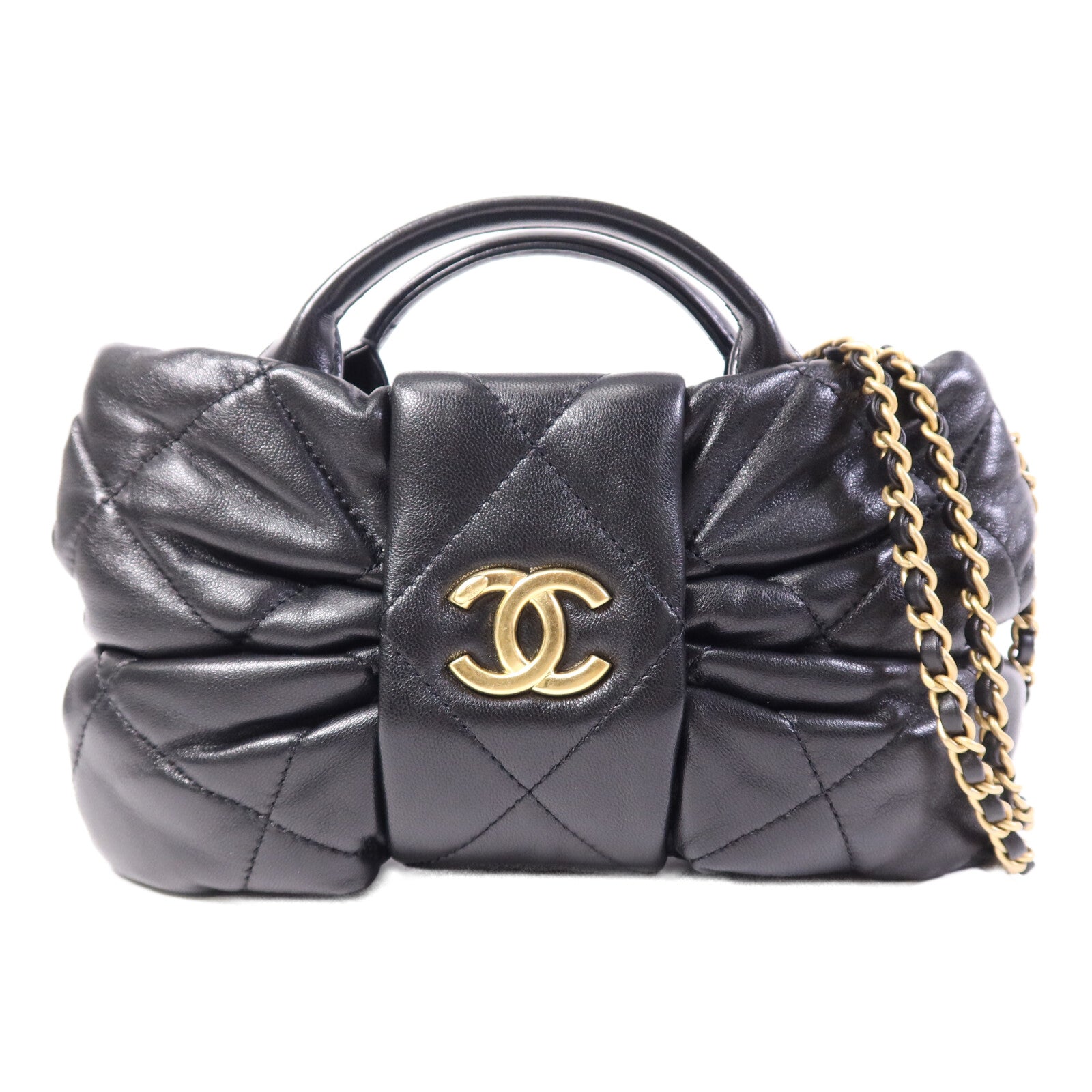 CHANEL 【激減優惠】羊皮皮革Chain Shoulder Bag金扣鏈帶肩背袋