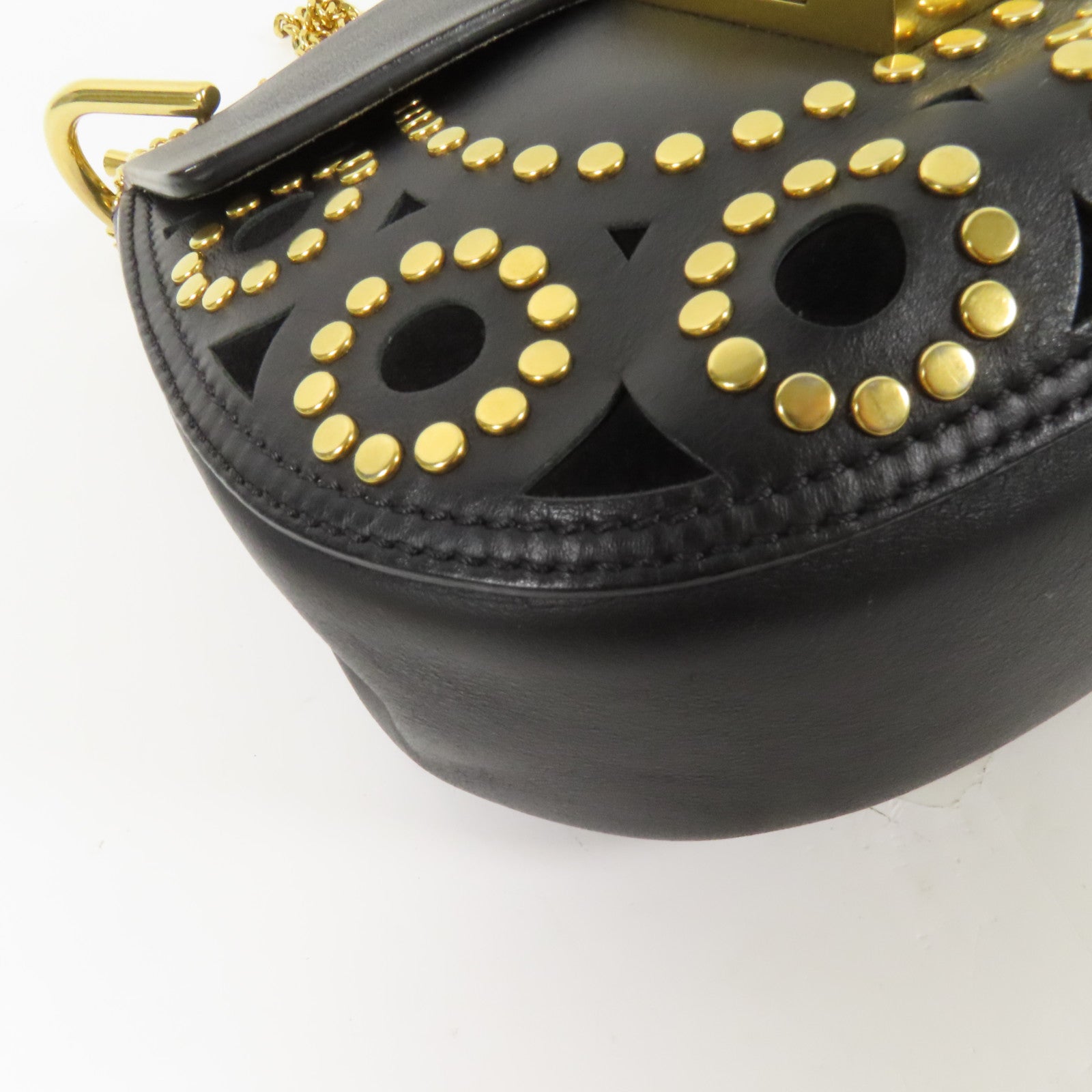 Chloe 牛皮皮革Drew金扣鏈帶肩背袋