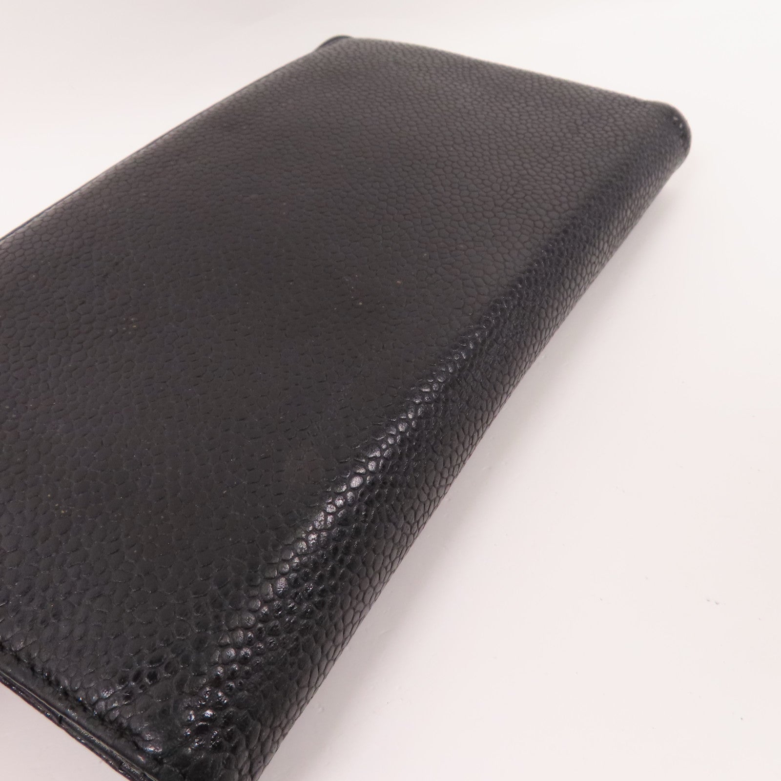 CHANEL 牛皮皮革Long Wallet銀扣長錢包