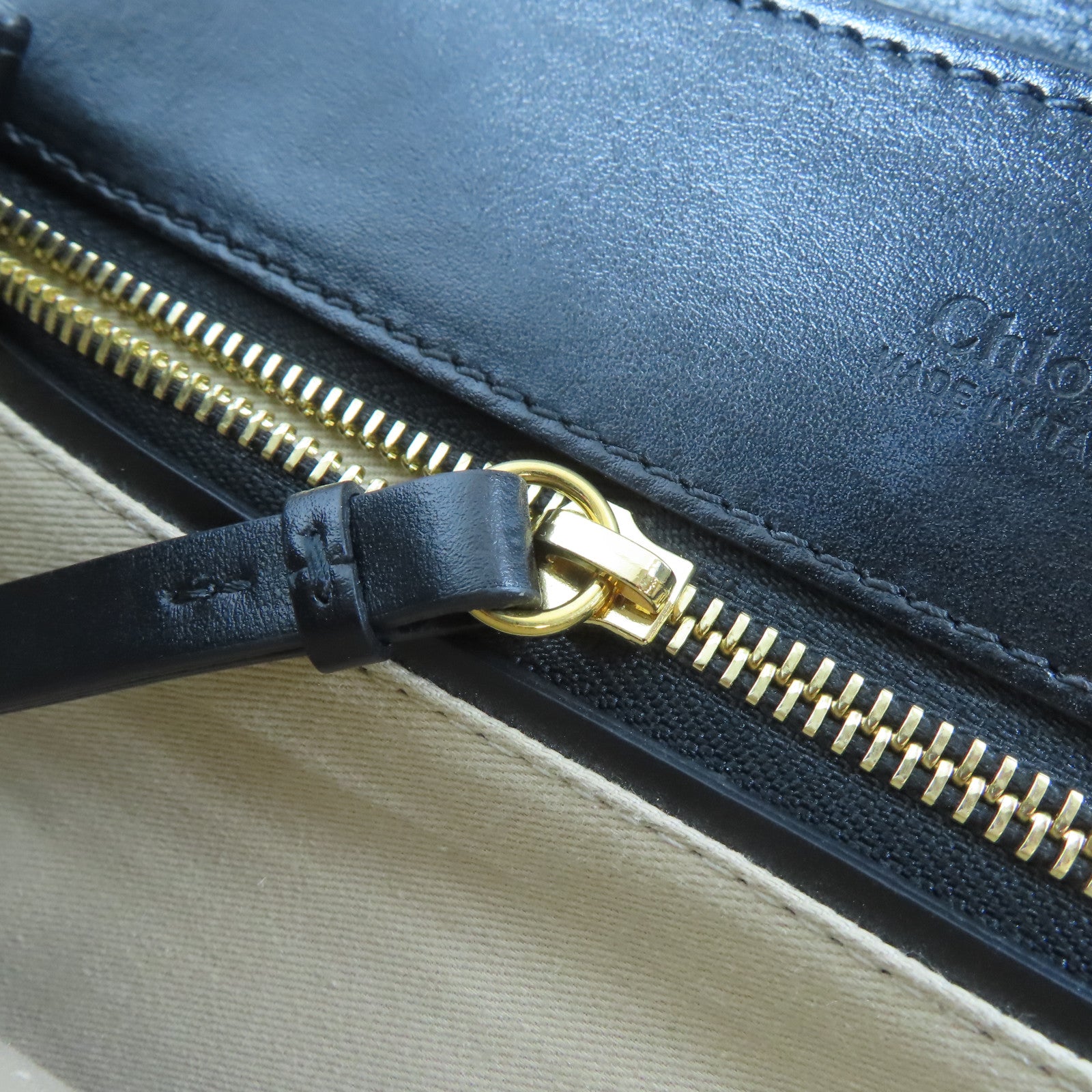 Chloe 【激減優惠】牛皮皮革2 Way Shoulder Bag金扣手挽肩背兩用袋黑色