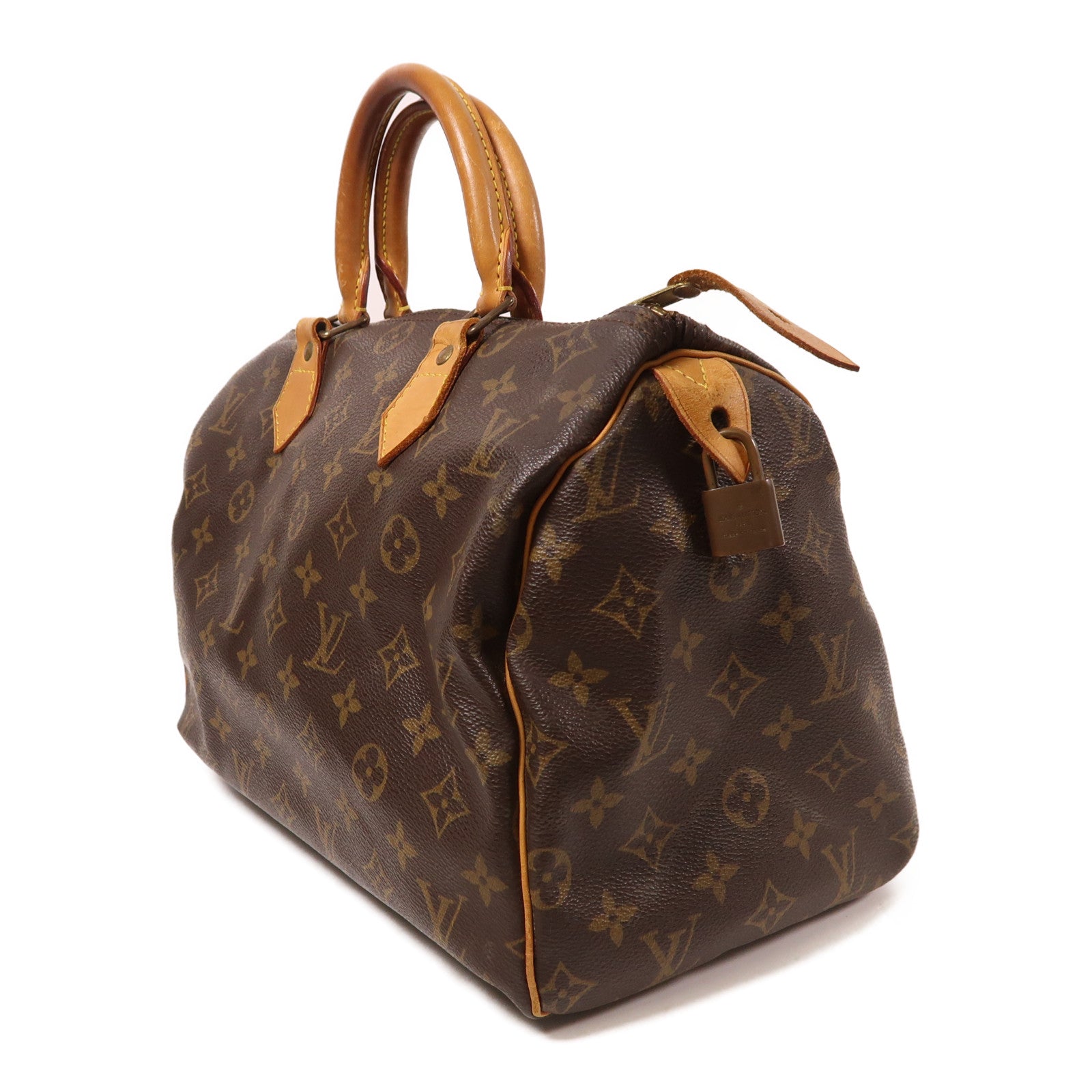 LOUIS VUITTON 【激減優惠】Monogram Speedy 30金扣手挽袋棕色