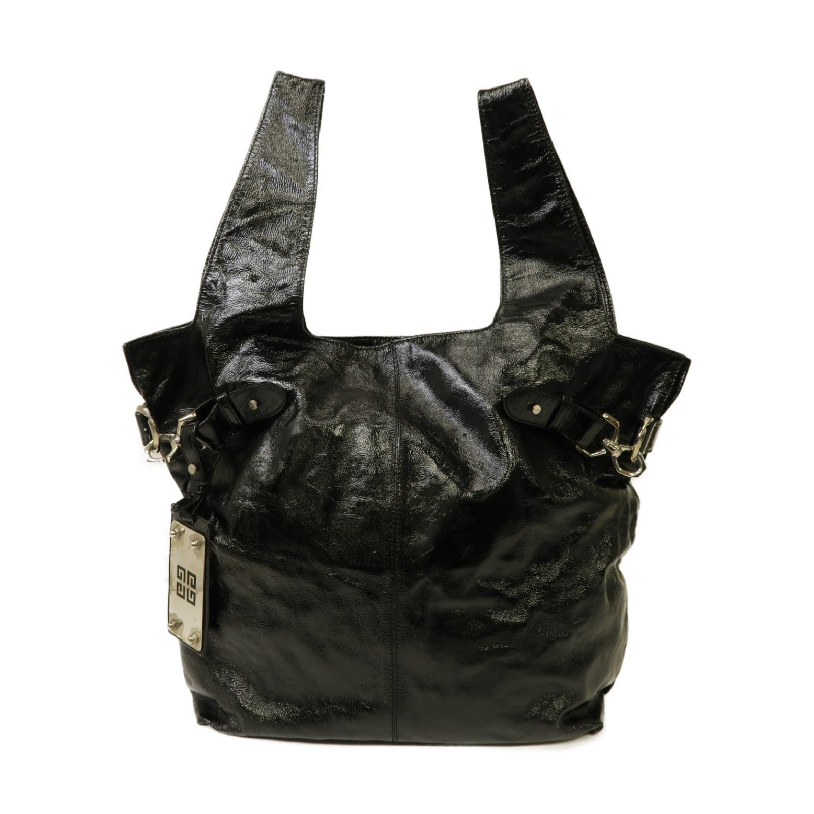 GIVENCHY 【激減優惠】塗層帆布 2 Way Bag 銀扣手挽肩背兩用袋黑色
