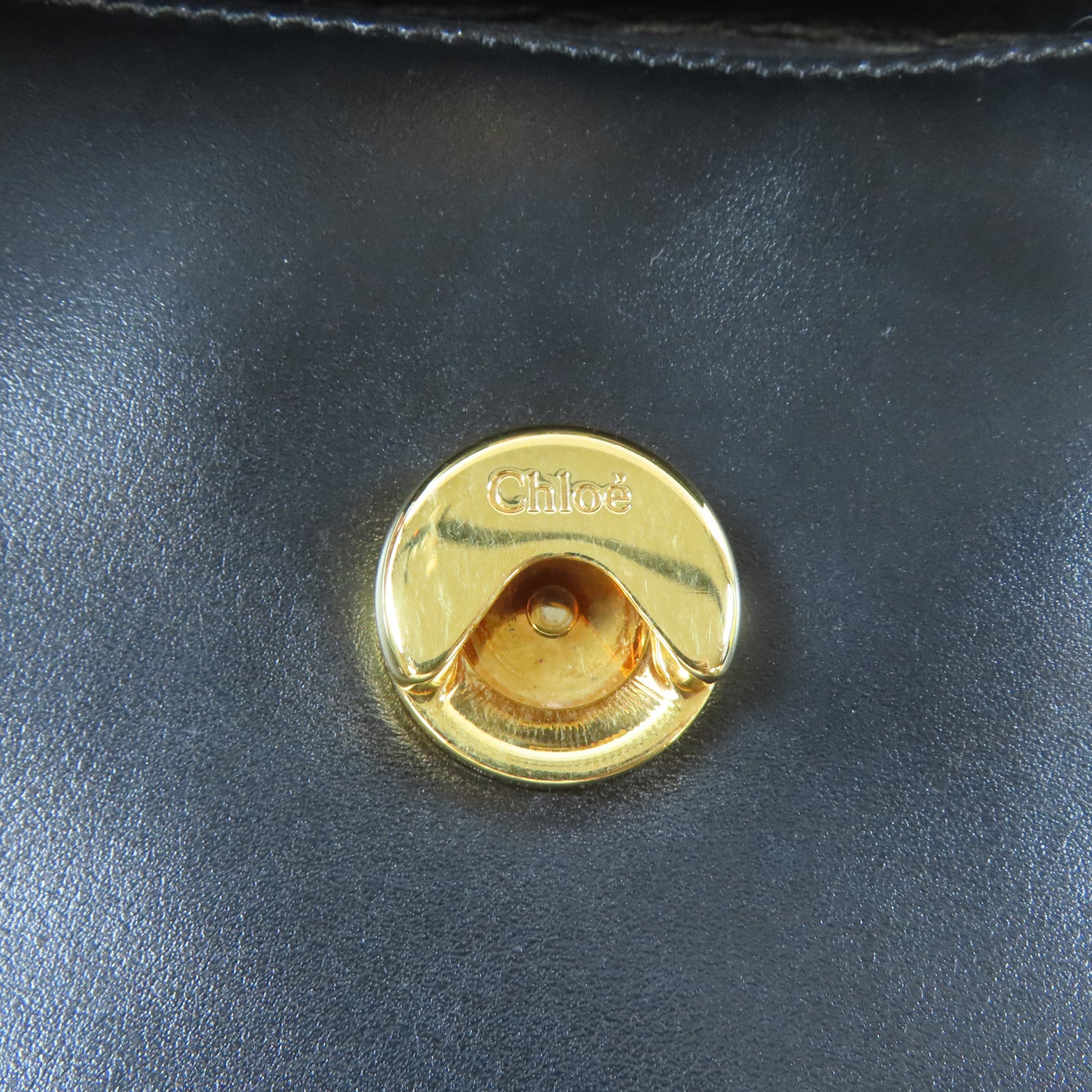 Chloe 【激減優惠】牛皮皮革2 Way Shoulder Bag金扣手挽肩背兩用袋黑色