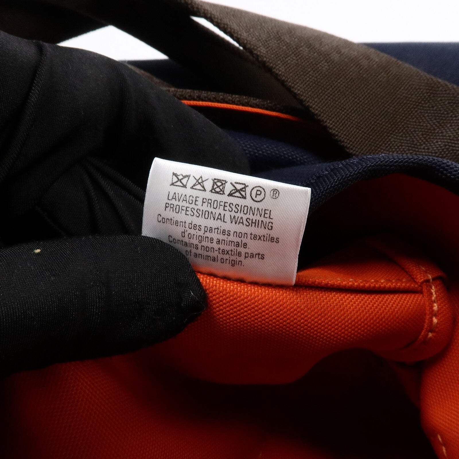 HERMES 帆布Grooming Bag銀扣手挽肩背兩用袋Blue