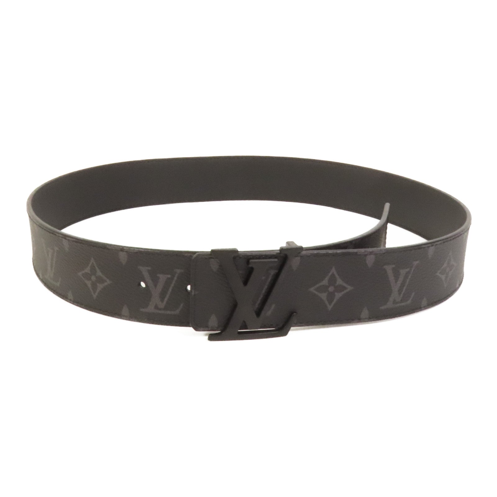 LOUIS VUITTON Monogram Eclipse Initiales皮帶