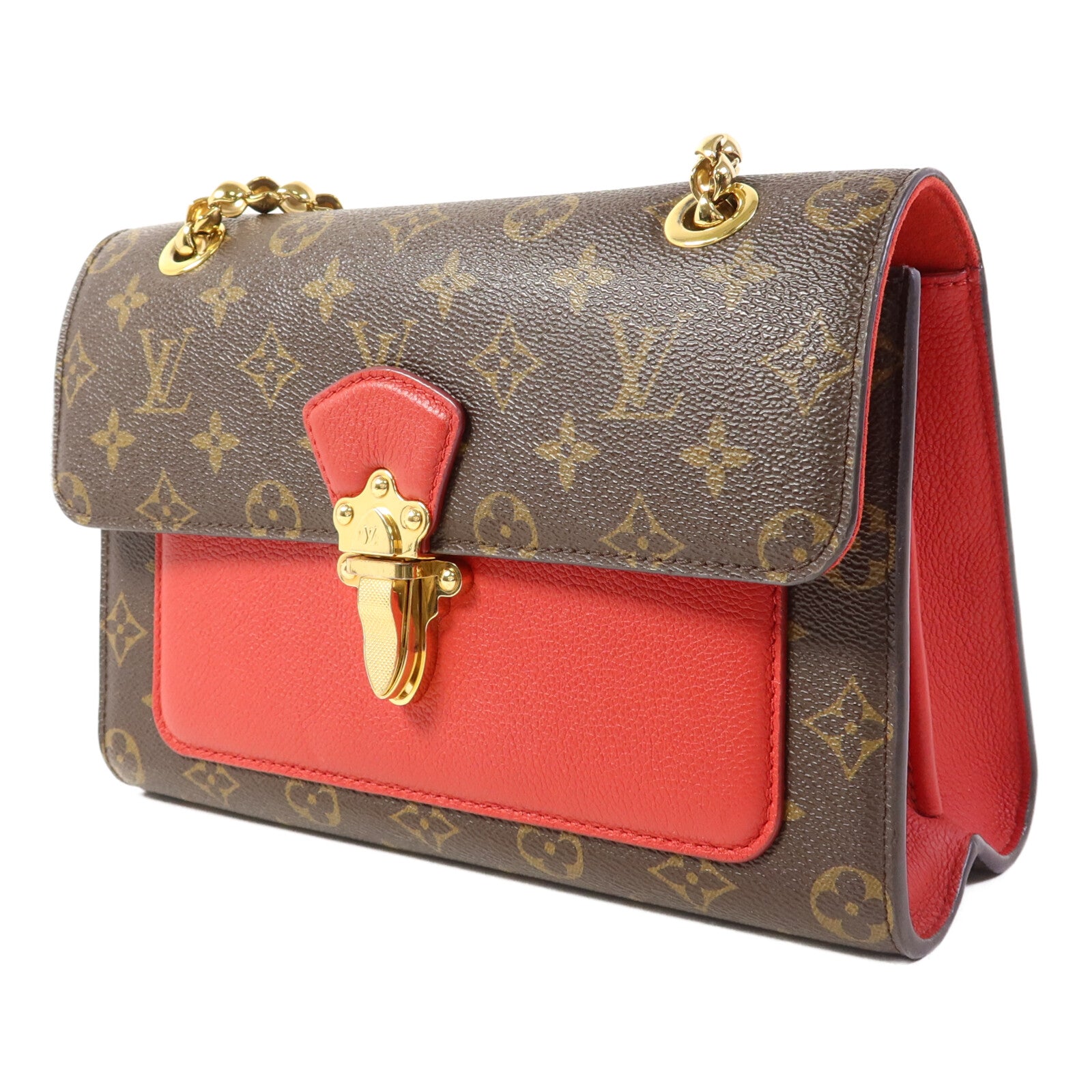 LOUIS VUITTON Monogram Victoire金扣鏈帶肩背袋