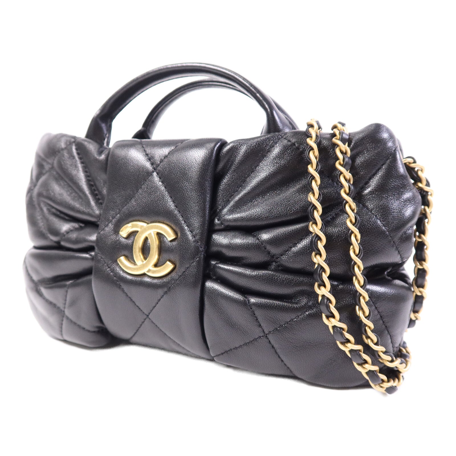 CHANEL 【激減優惠】羊皮皮革Chain Shoulder Bag金扣鏈帶肩背袋