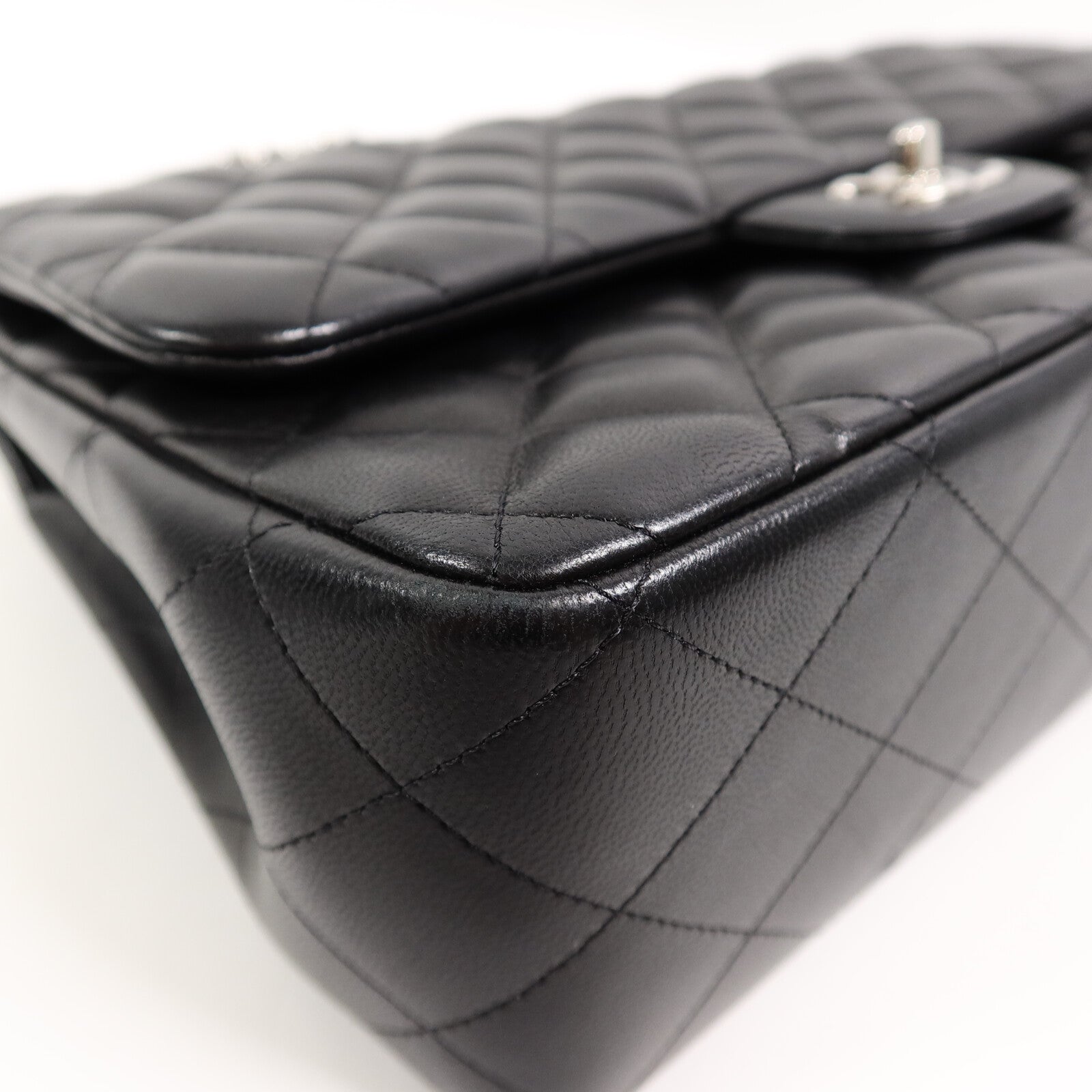 CHANEL 羊皮皮革Large Classic鏈帶肩背袋
