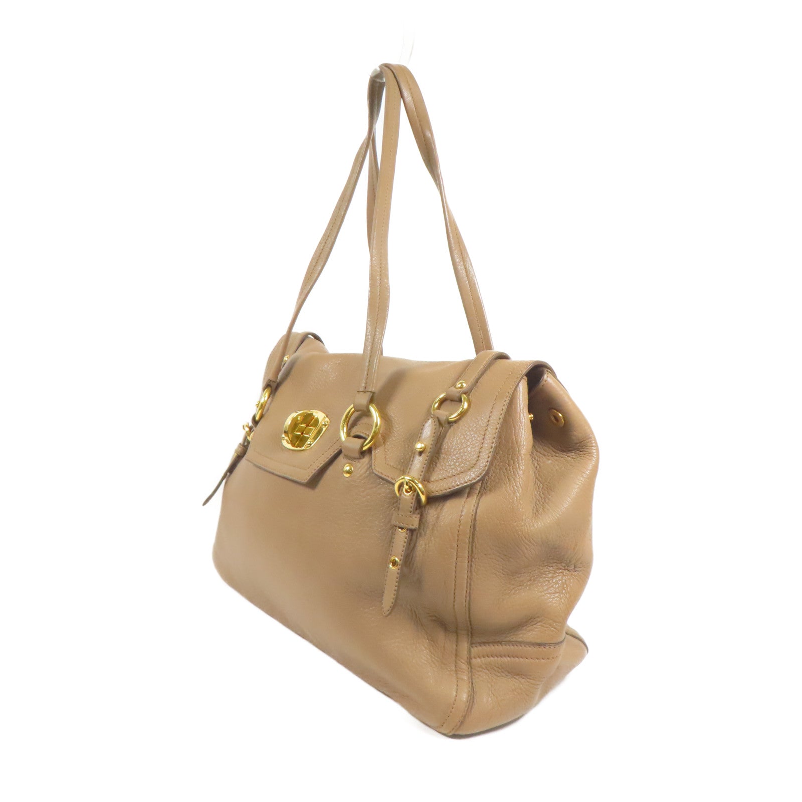 Miu Miu 牛皮皮革Shoulder Bag金扣肩背袋