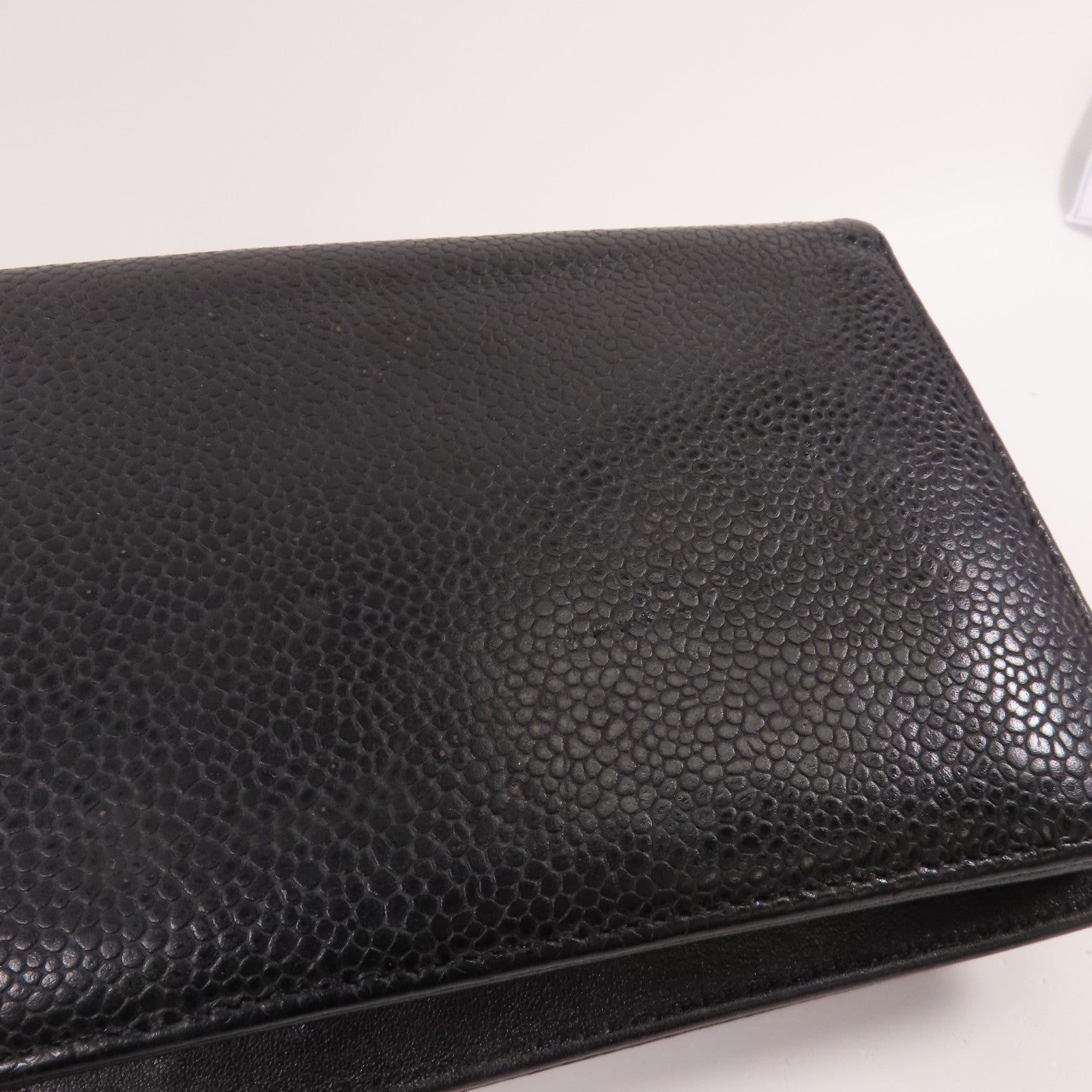 CHANEL 牛皮皮革Long Wallet銀扣長錢包