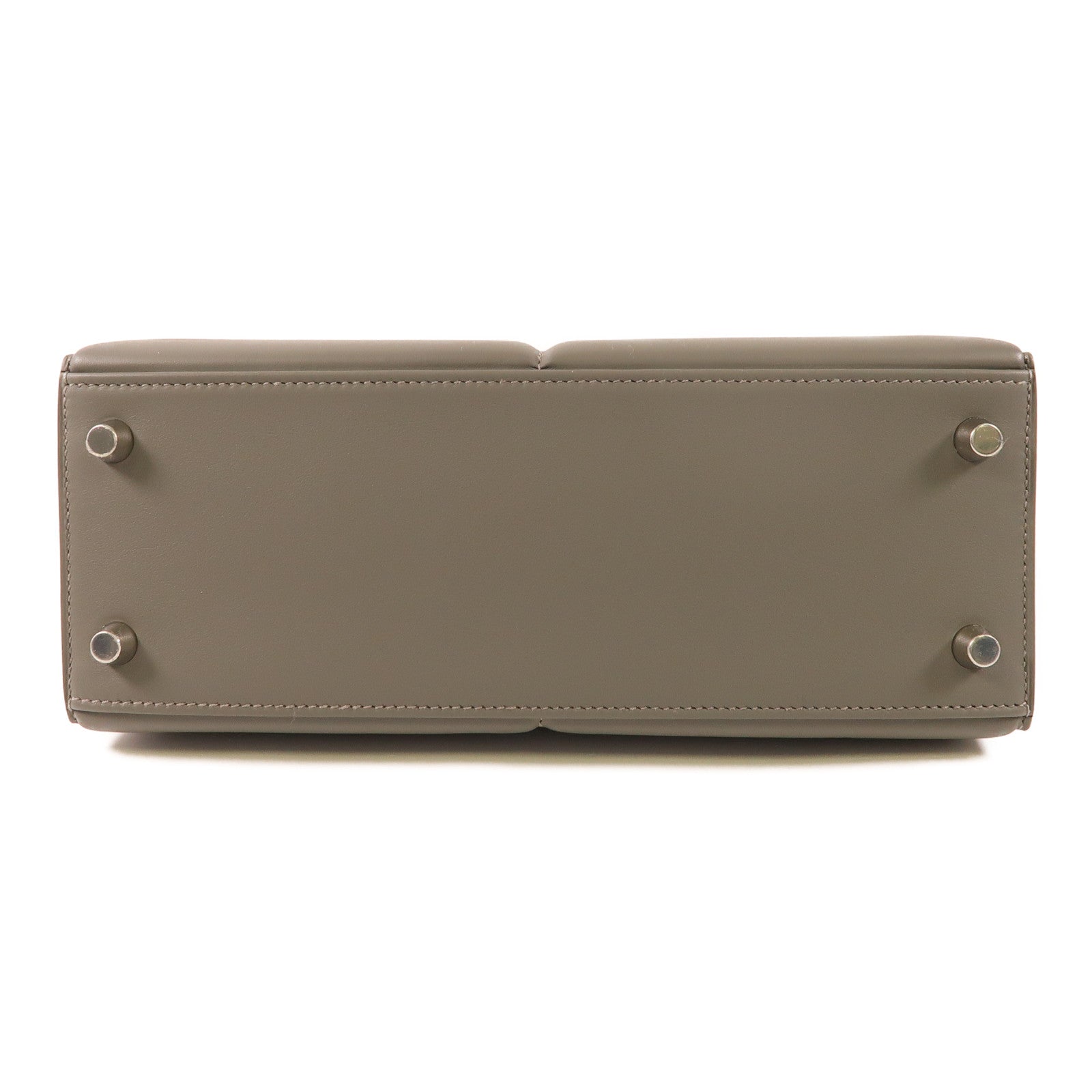 HERMES Swift皮革Kelly 25銀扣手挽肩背兩用袋Gris Meyer