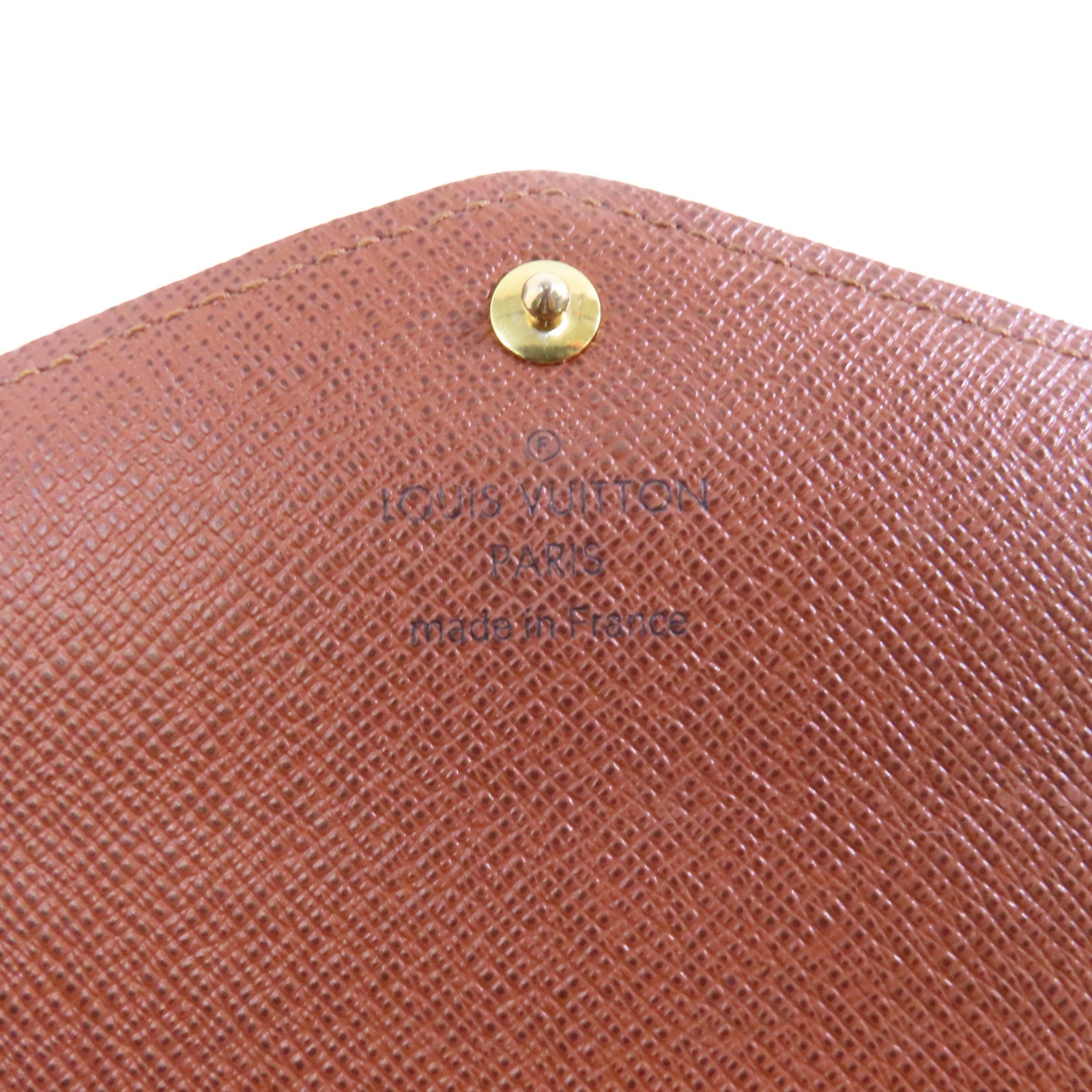 LOUIS VUITTON Monogram Sarah金扣長錢包棕色