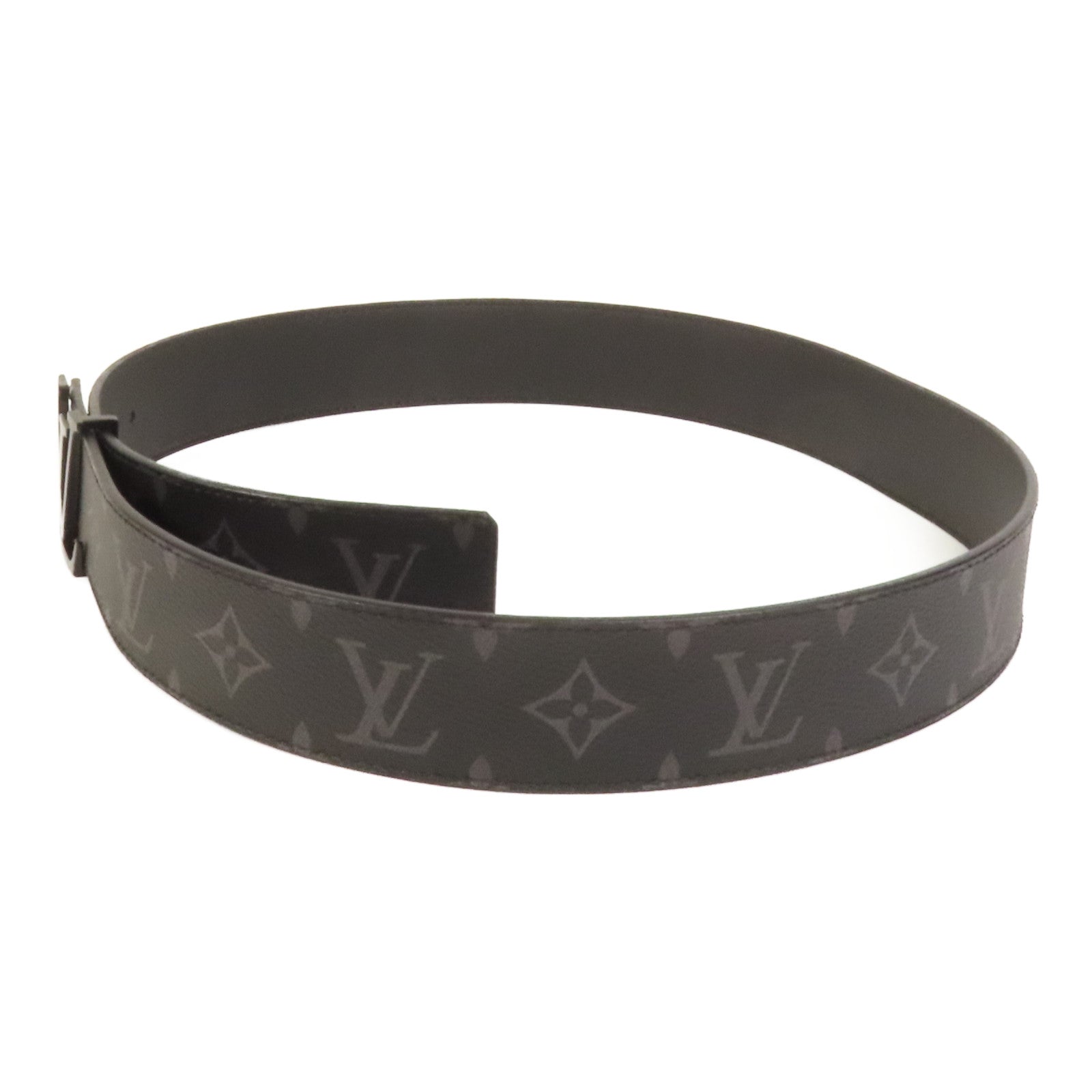 LOUIS VUITTON Monogram Eclipse Initiales皮帶