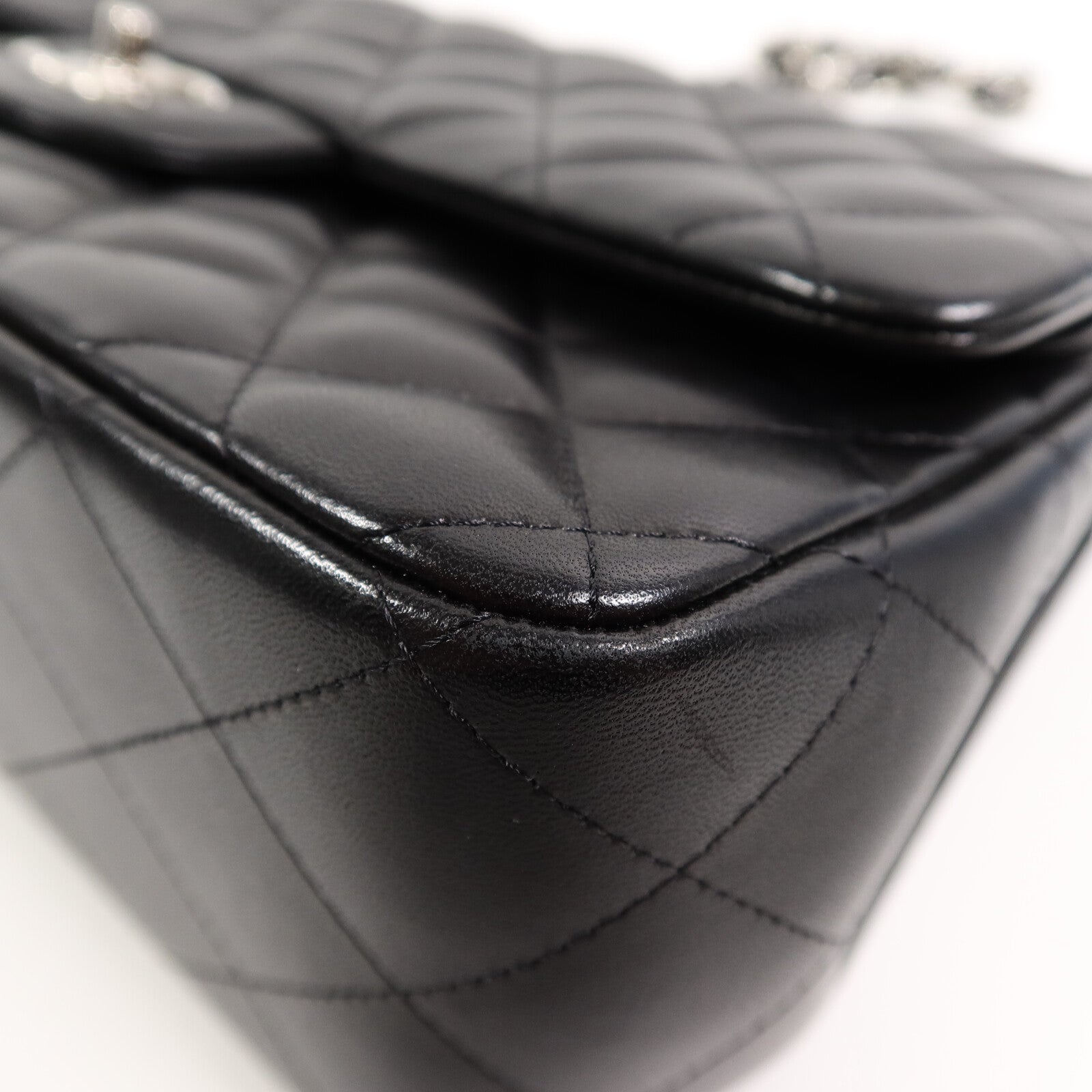 CHANEL 羊皮皮革Large Classic鏈帶肩背袋