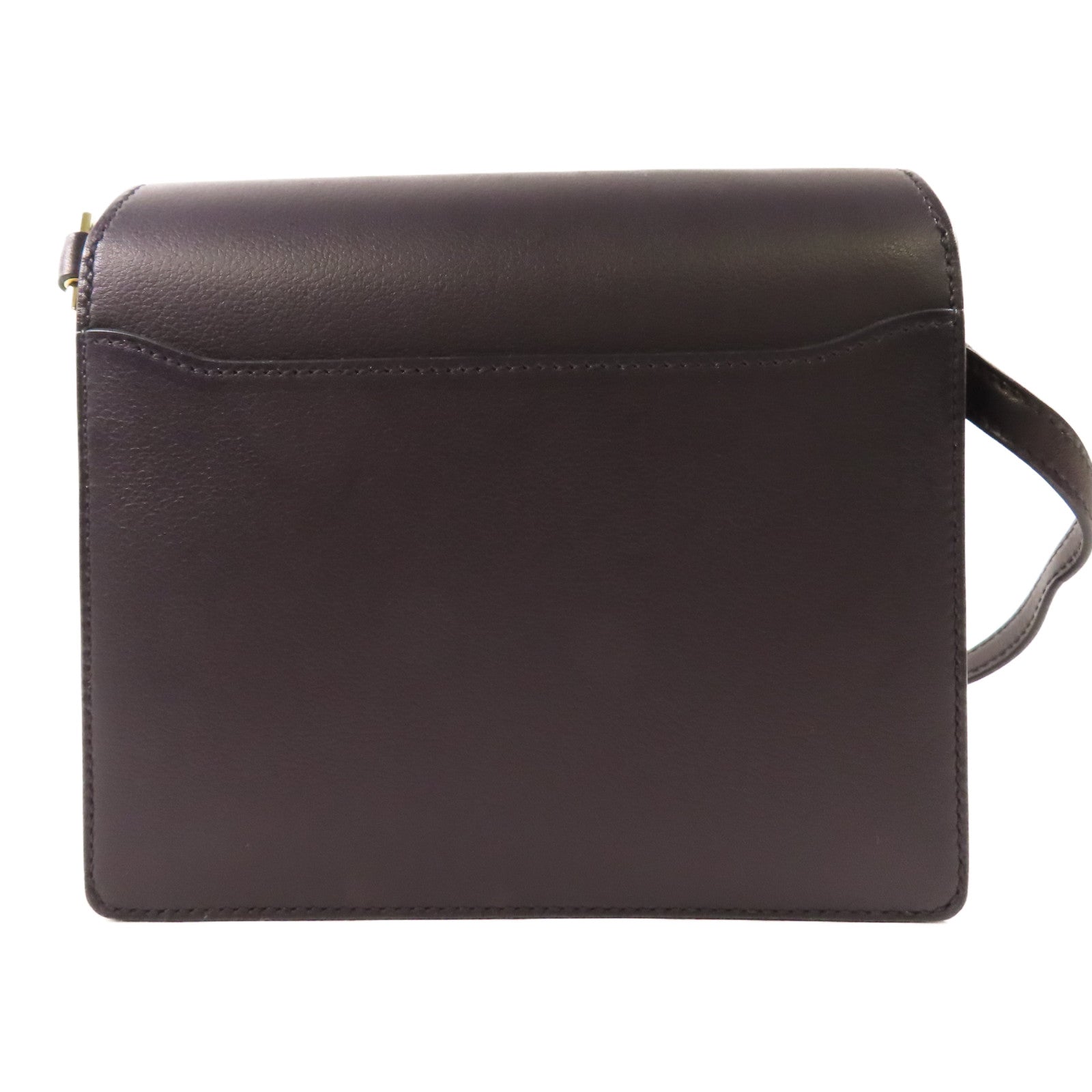 HERMES (PRICE DOWN) GHW Mini Roulis 2 Way Shoulder Bag Evercolor Leather 76 Bleu Indigo