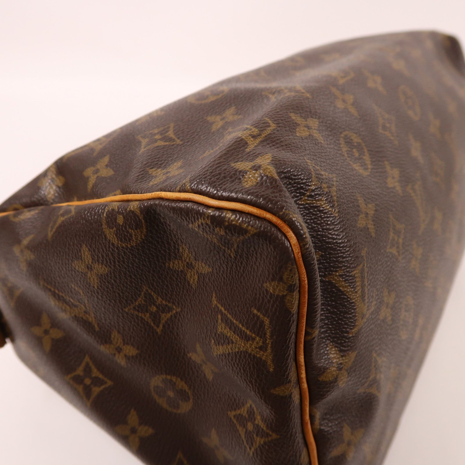 LOUIS VUITTON Monogram Speedy 30金扣手挽袋棕色