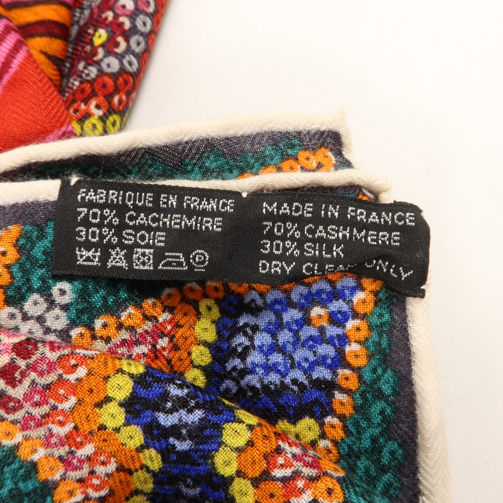 HERMES 羊絨/絲質L Arbre du Vent Shawl 140x140cm絲巾