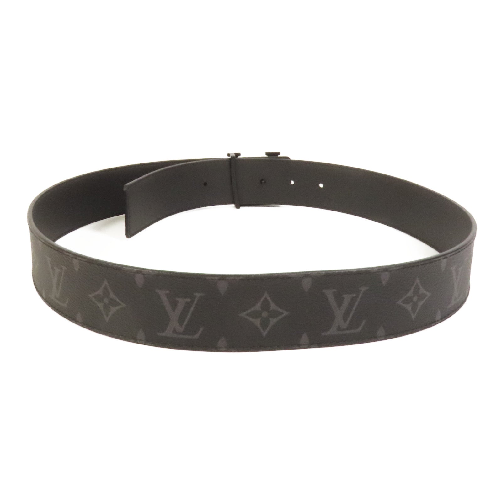 LOUIS VUITTON Monogram Eclipse Initiales皮帶