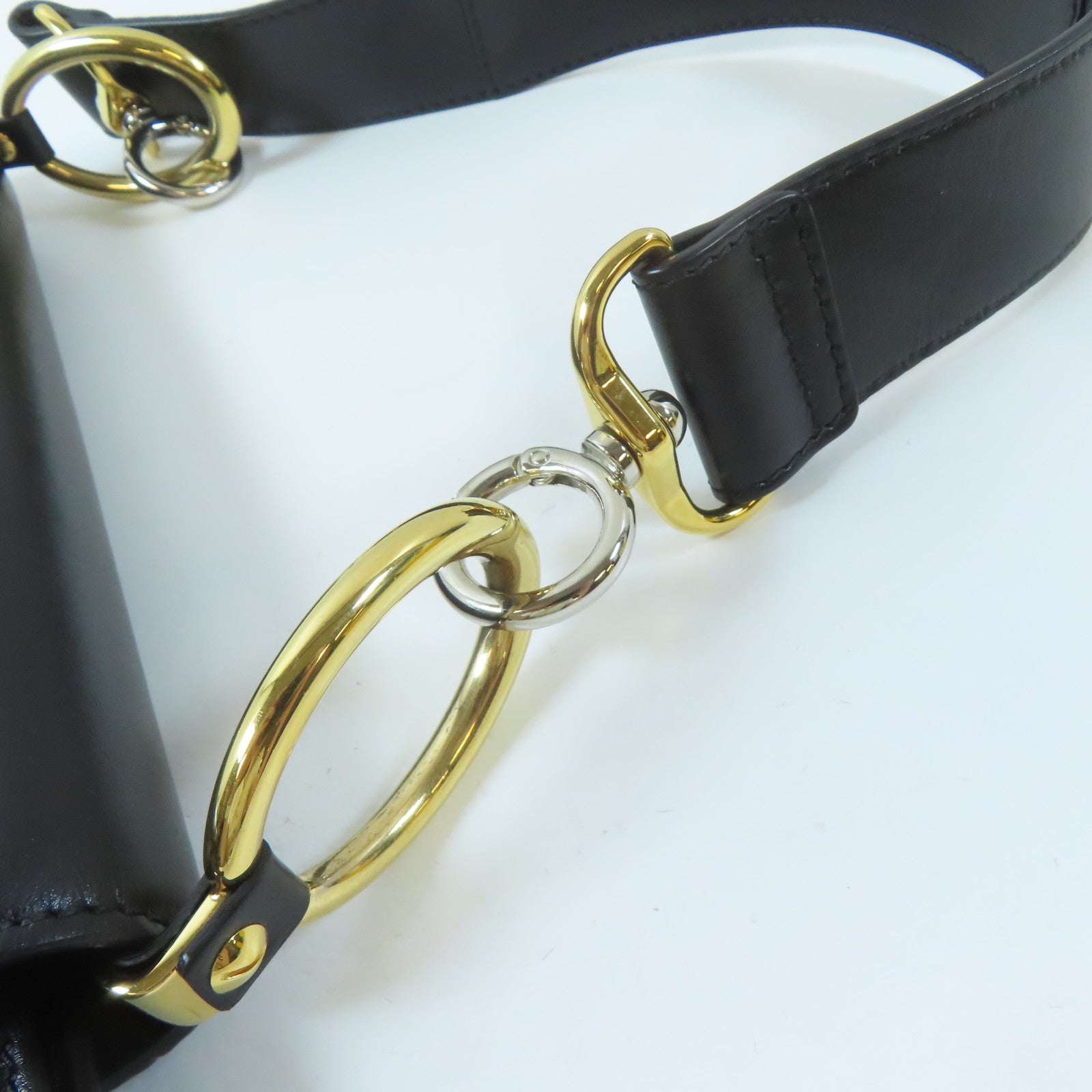 Chloe 【激減優惠】牛皮皮革2 Way Shoulder Bag金扣手挽肩背兩用袋黑色