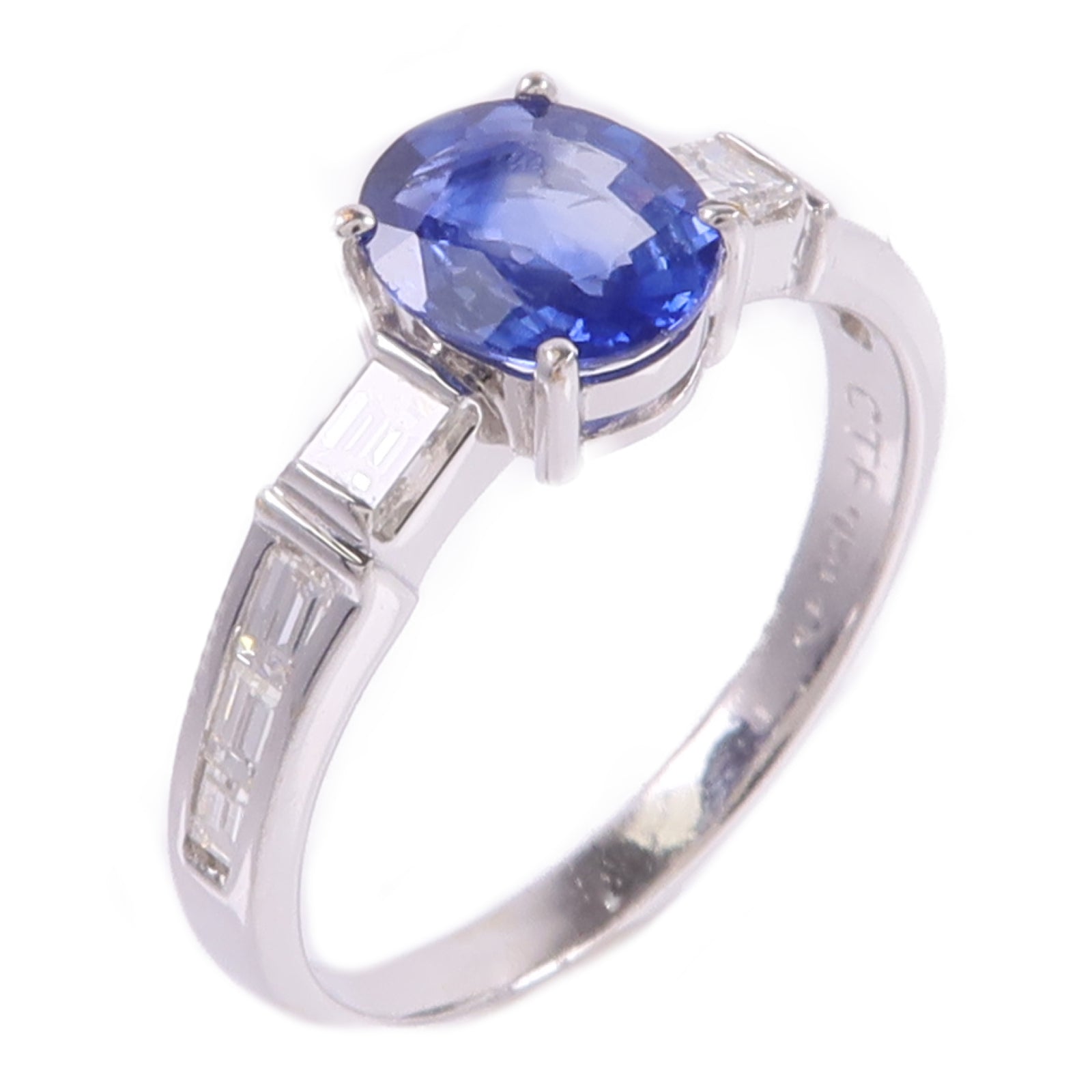 JEWELRY 18K白金Sapphire Diamond Ring藍寶石/鑽石戒指