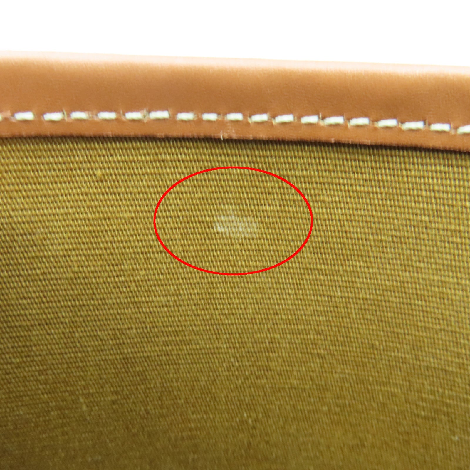 CELINE 塗層帆布Bucket Cuir Triomphe金扣肩背袋米色/啡色