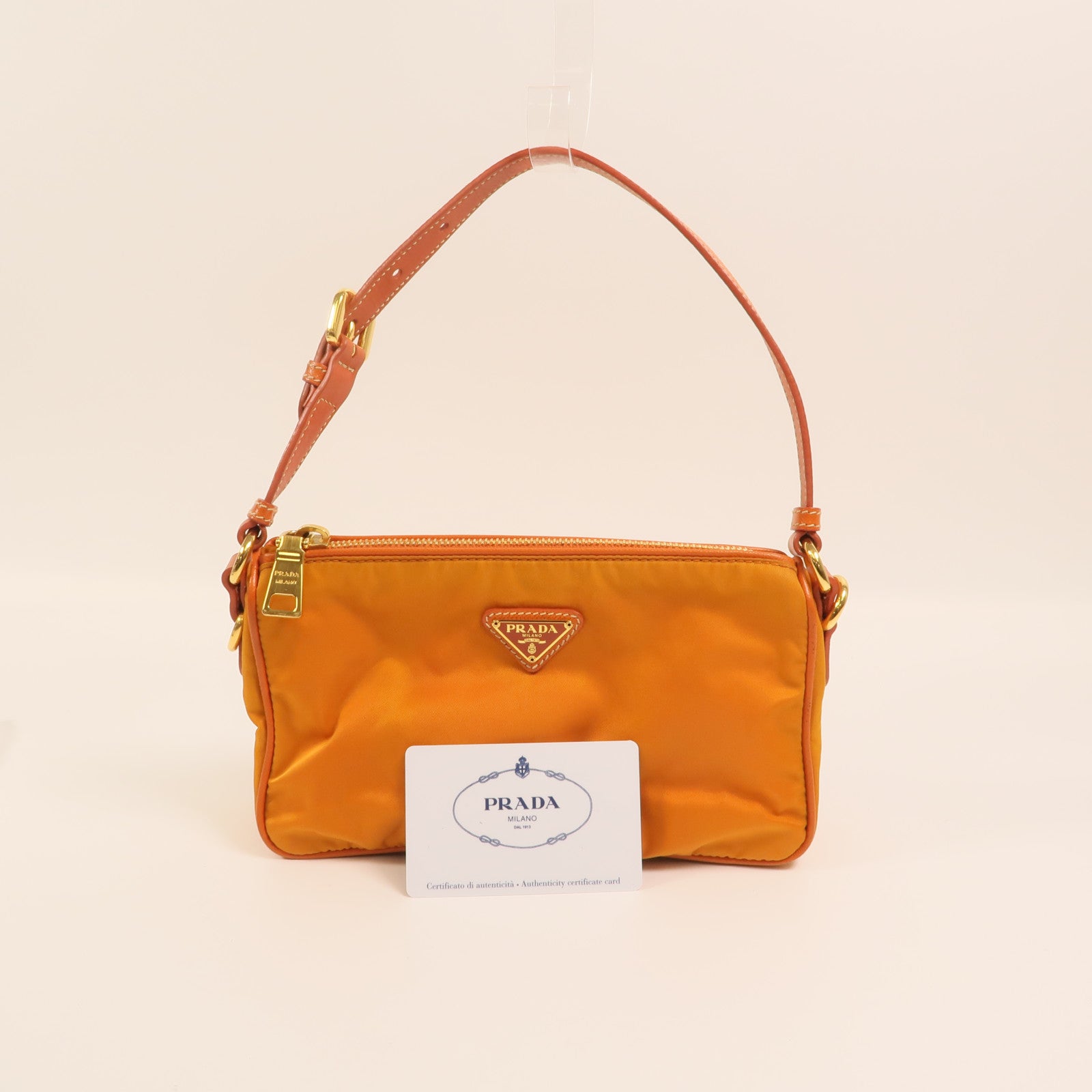PRADA 尼龍Pouch Shoulder Bag金扣肩背袋