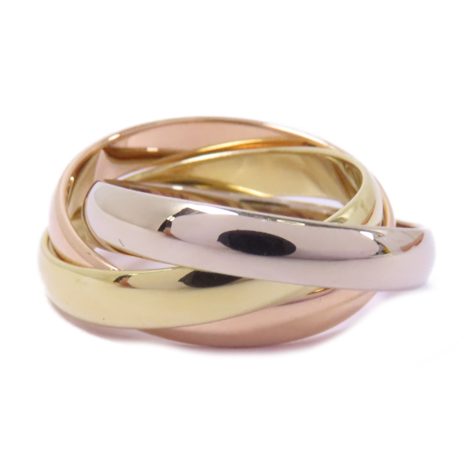 CARTIER 18K黃金/白金/玫瑰金Trinity Ring戒指Cartier#50/US#5.25
