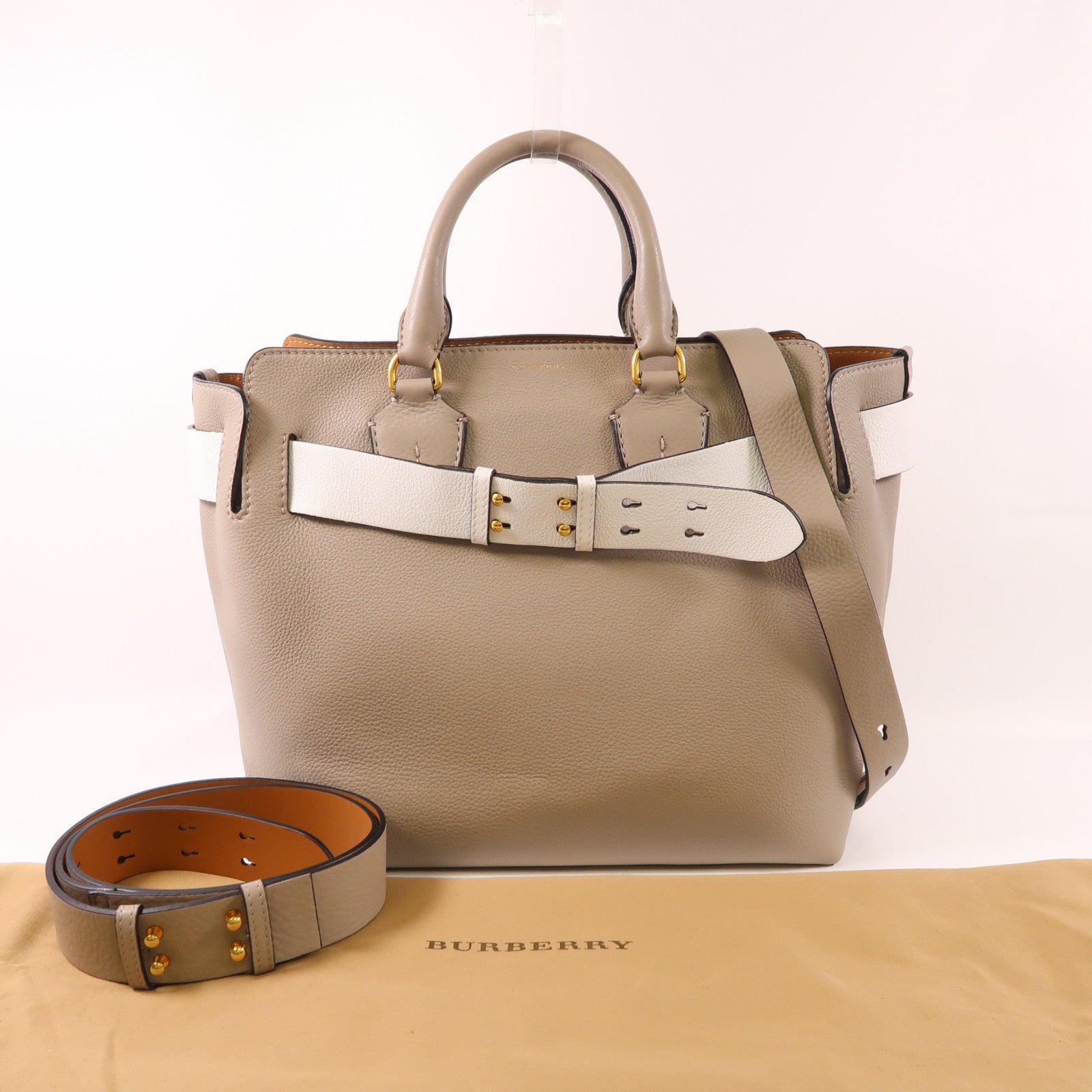 BURBERRY 牛皮皮革Belt Bag金扣手挽肩背兩用袋