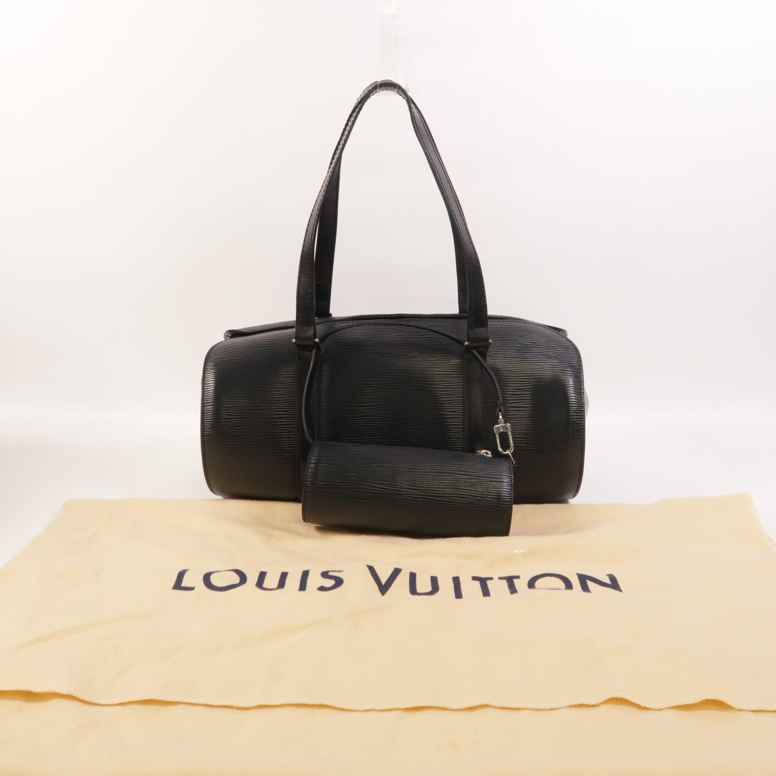 LOUIS VUITTON Epi Soufflot銀扣肩背袋