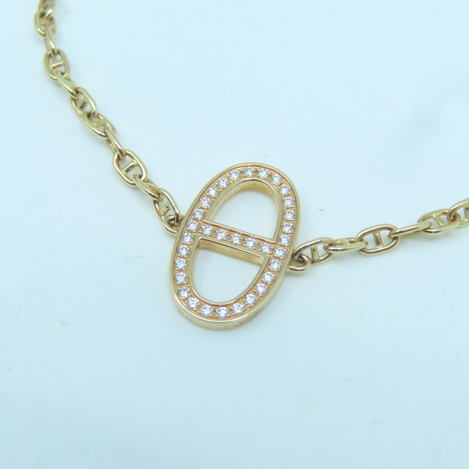 HERMES 18K Rose Gold Farandole Bracelet0.16ct Diamond Bracelet Gold