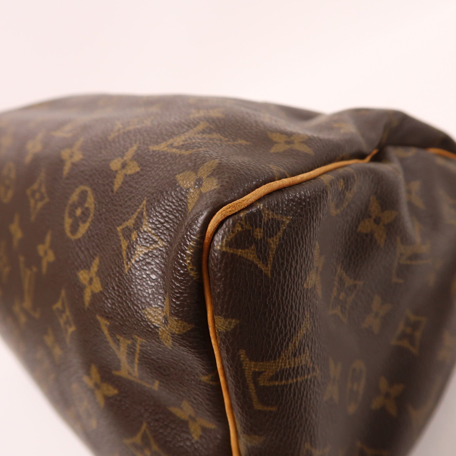 LOUIS VUITTON Monogram Speedy 30金扣手挽袋棕色
