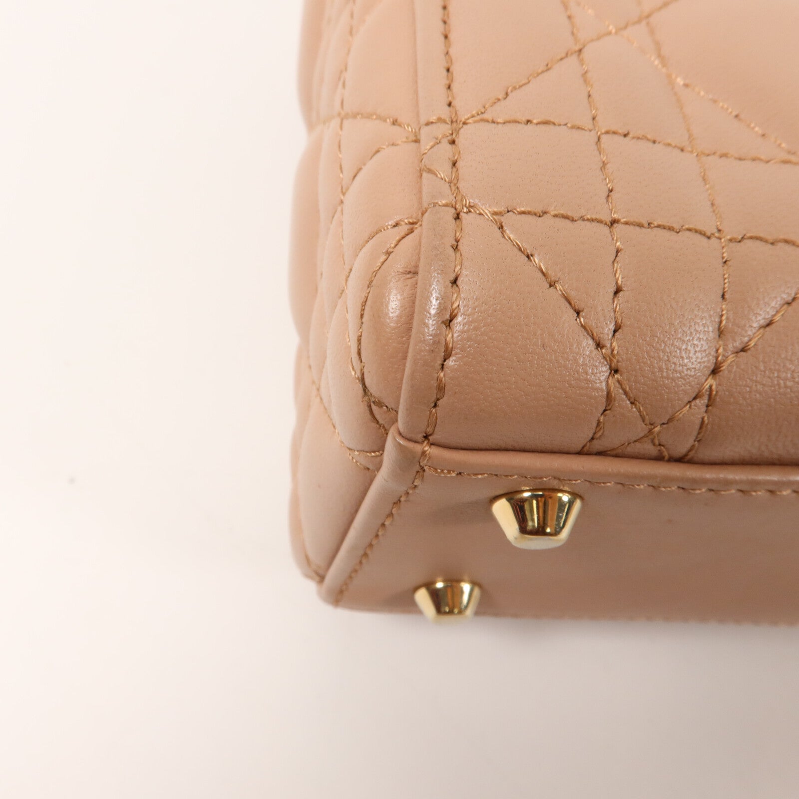 Dior 羊皮皮革Lady Dior Mini鏈帶手挽肩背兩用袋
