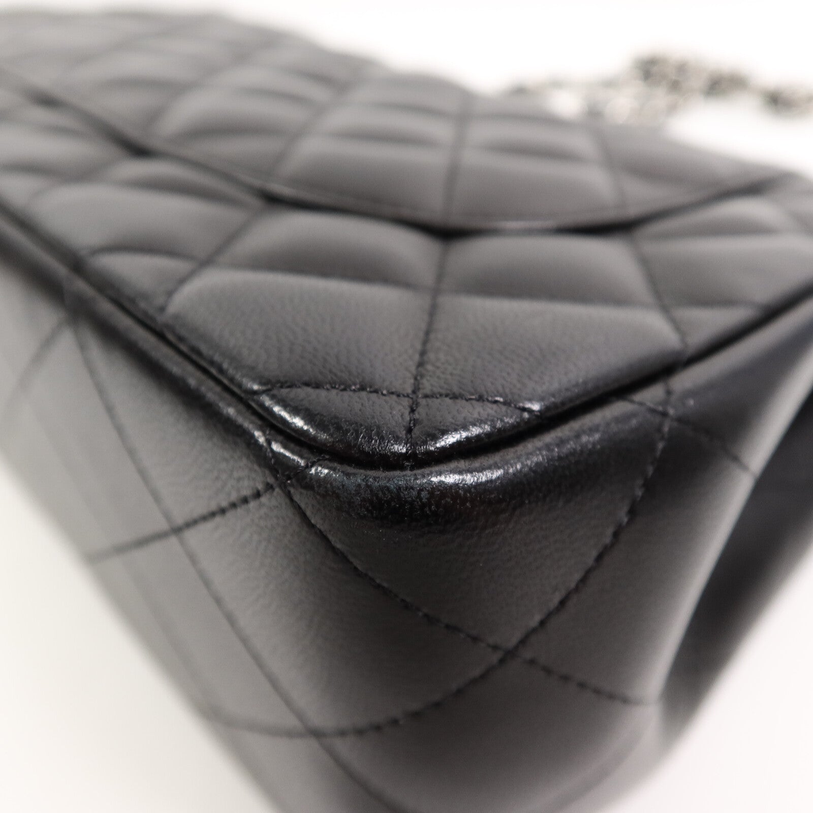CHANEL 羊皮皮革Large Classic鏈帶肩背袋