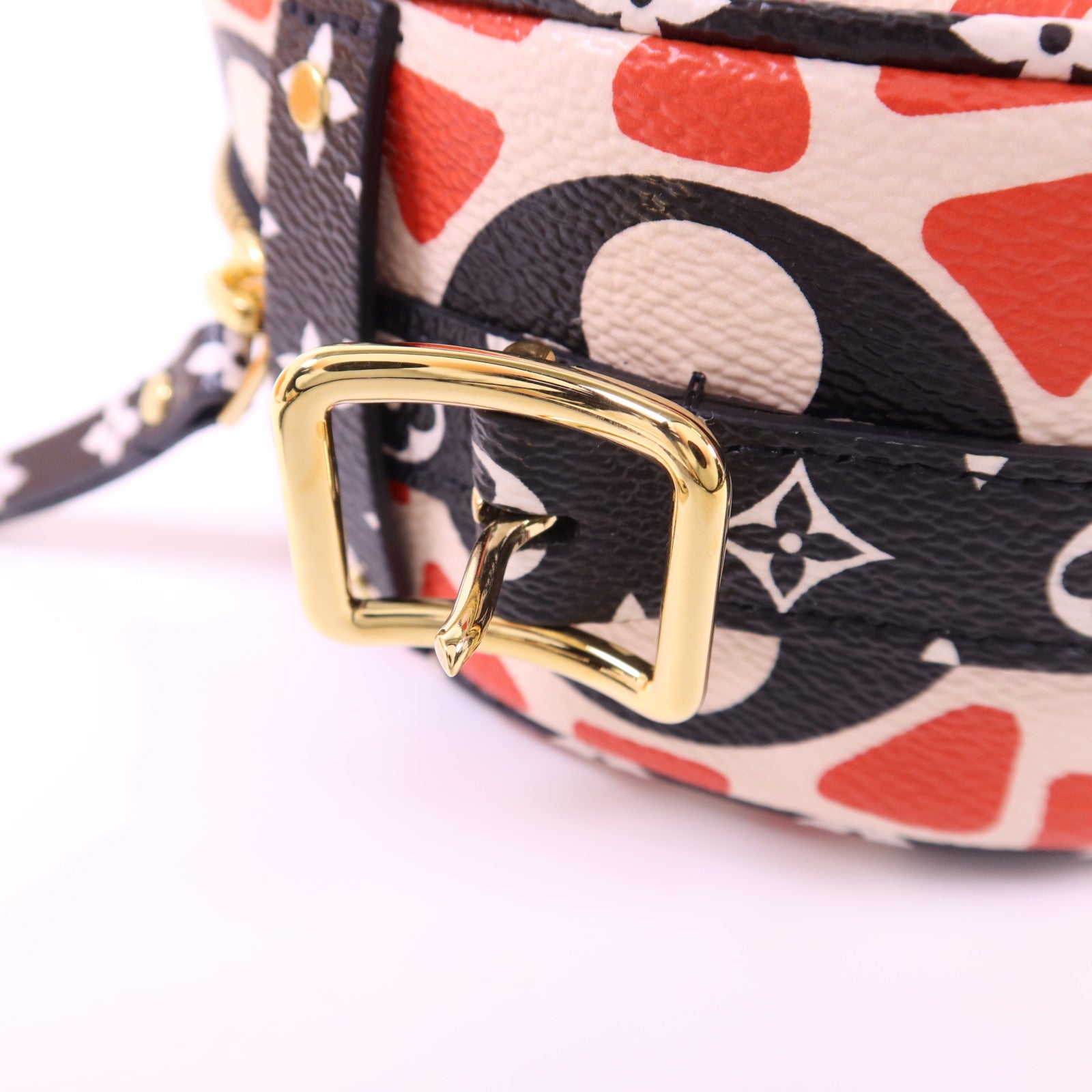 LOUIS VUITTON Monogram Giant Crafty Boite Chapoe Soupe金扣肩背袋