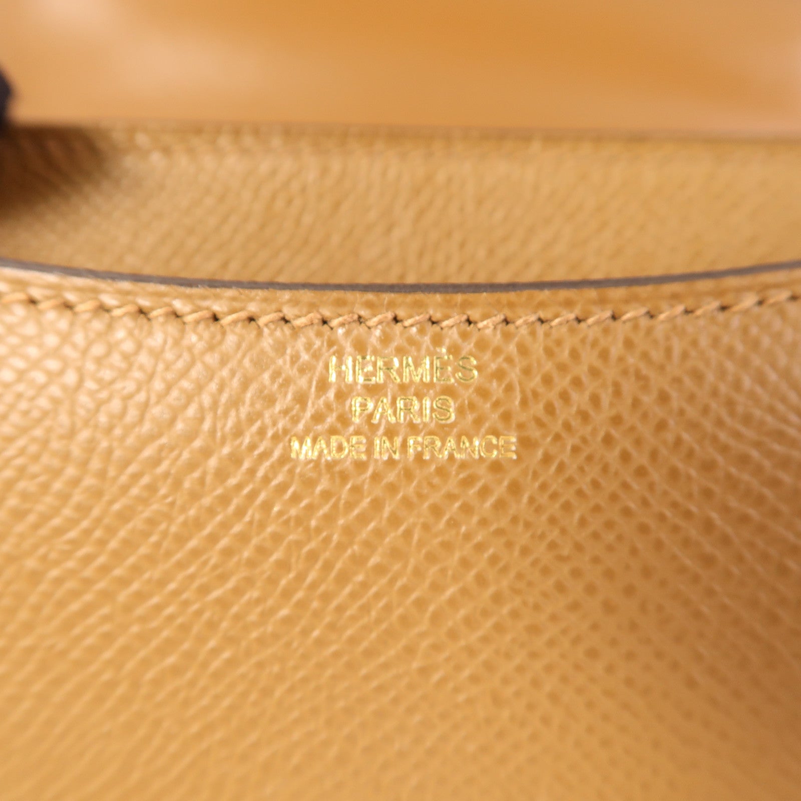 HERMES Epsom皮革Constance Mini金扣肩背袋3G Alezan