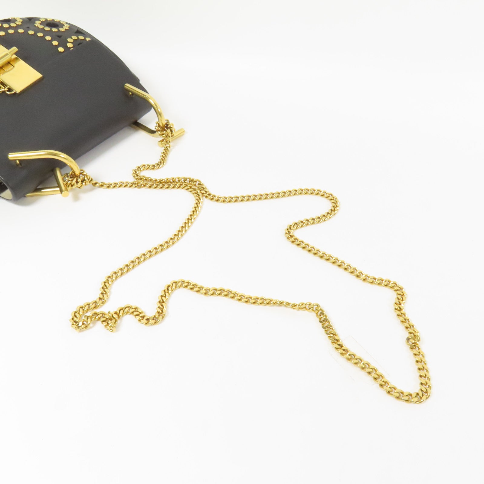 Chloe 牛皮皮革Drew金扣鏈帶肩背袋