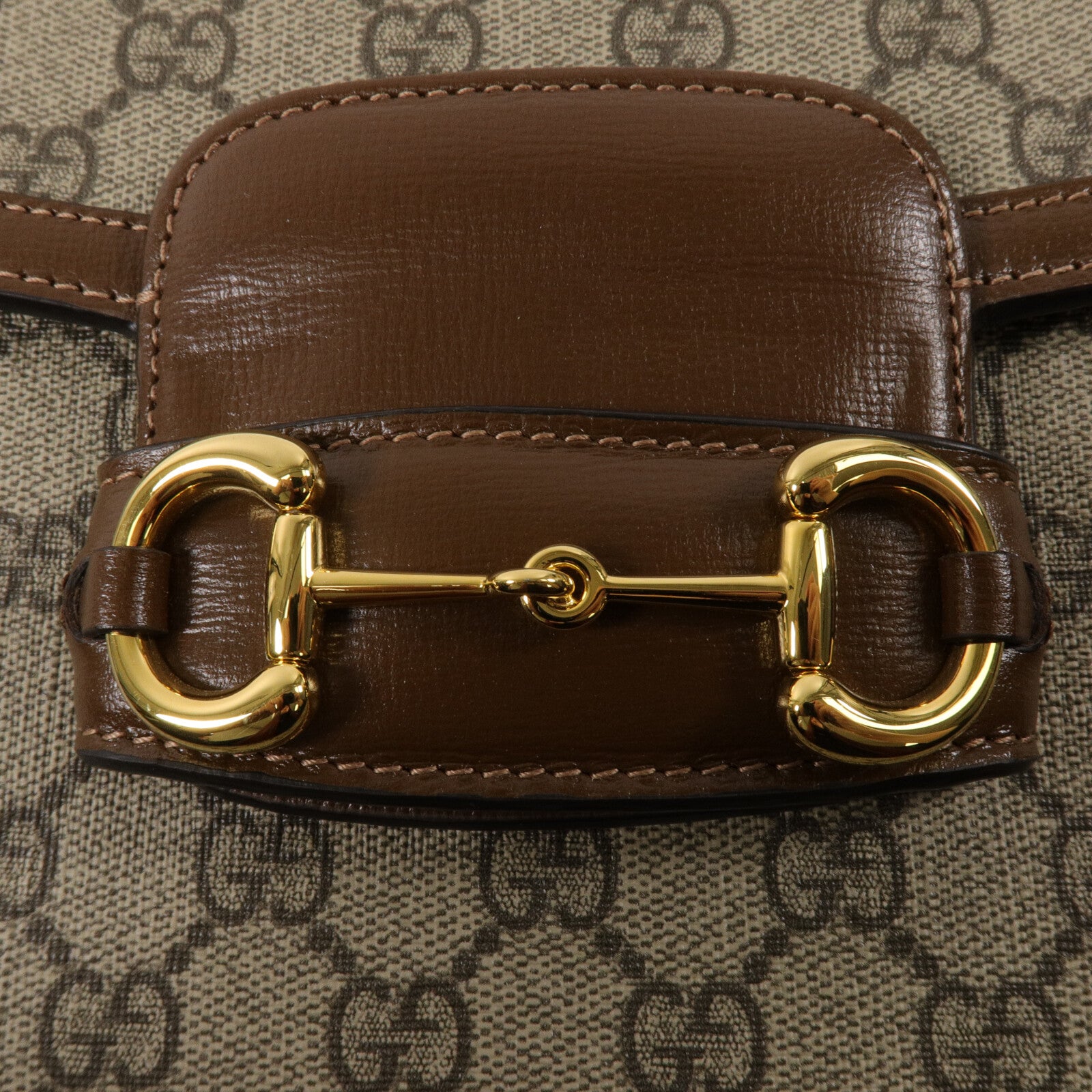 GUCCI 塗層帆布Horsebit 1955肩背袋