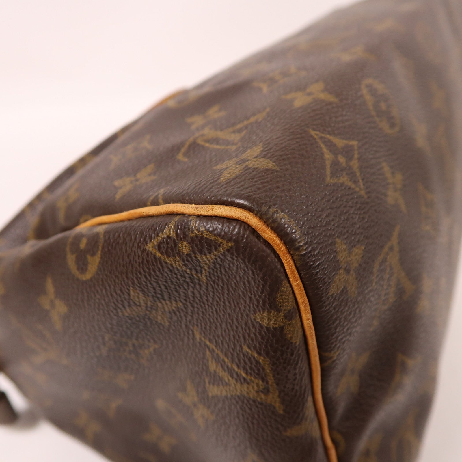 LOUIS VUITTON Monogram Speedy 30金扣手挽袋棕色