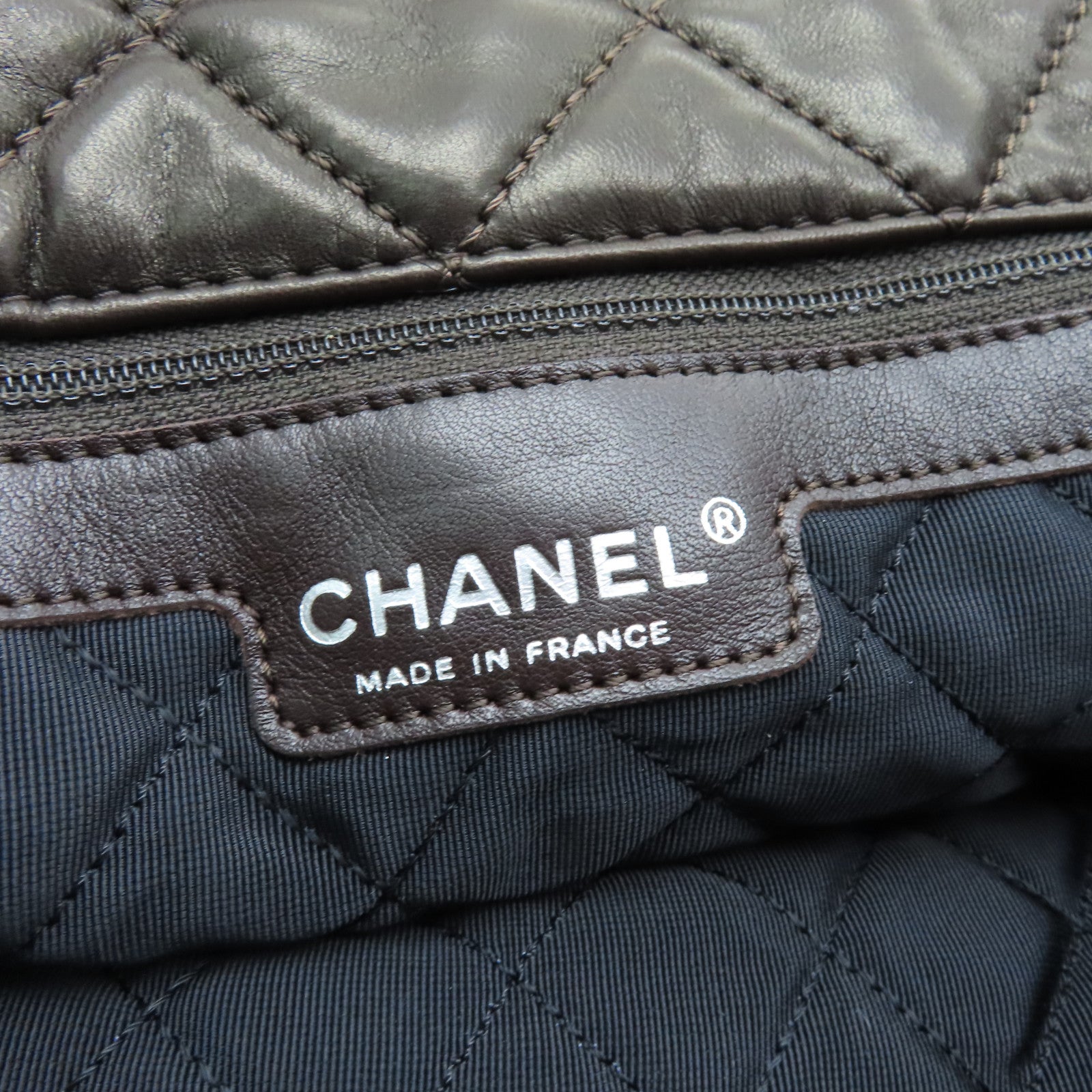 CHANEL 【清倉大減價】菱格毛茸/牛皮皮革Chain Shoulder Bag銀扣鏈帶肩背袋啡色