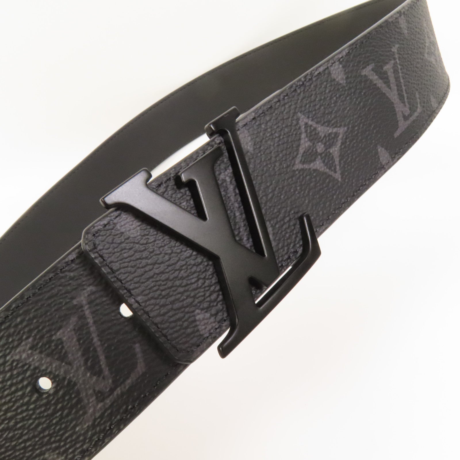 LOUIS VUITTON Monogram Eclipse Initiales皮帶