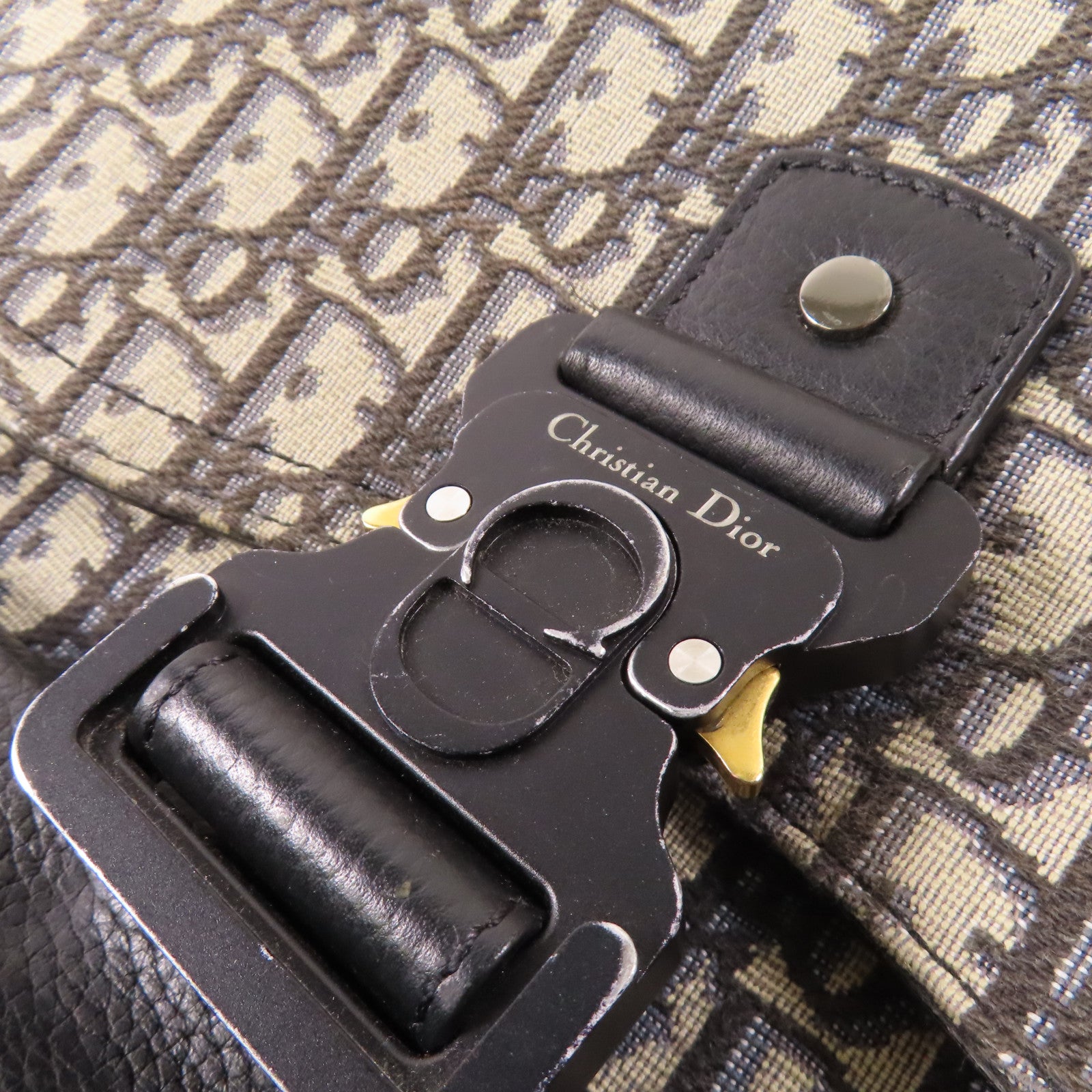 Dior 帆布Gallop Backpack銀扣背包