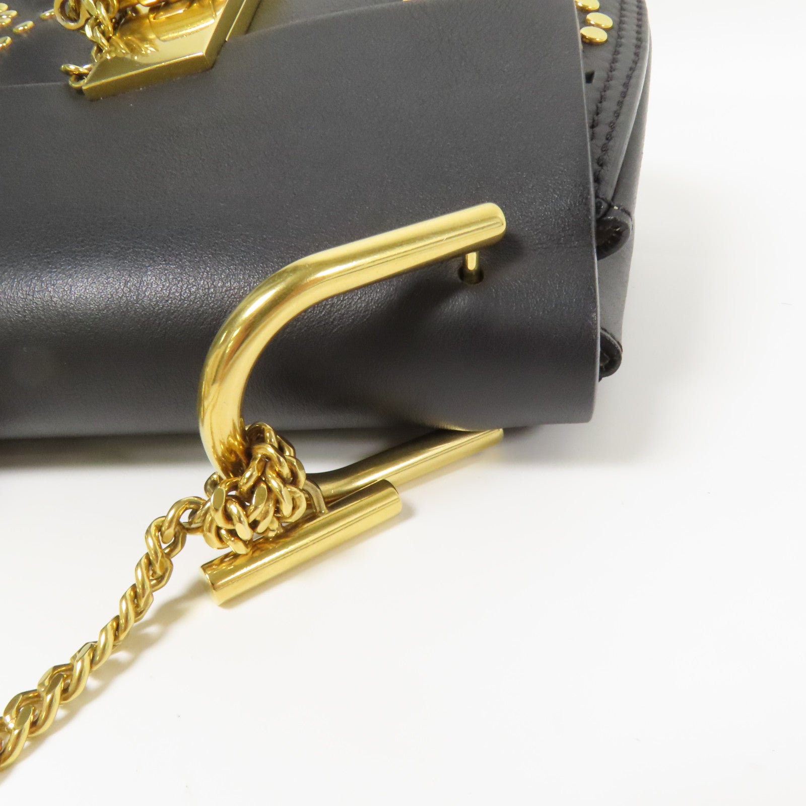 Chloe 牛皮皮革Drew金扣鏈帶肩背袋