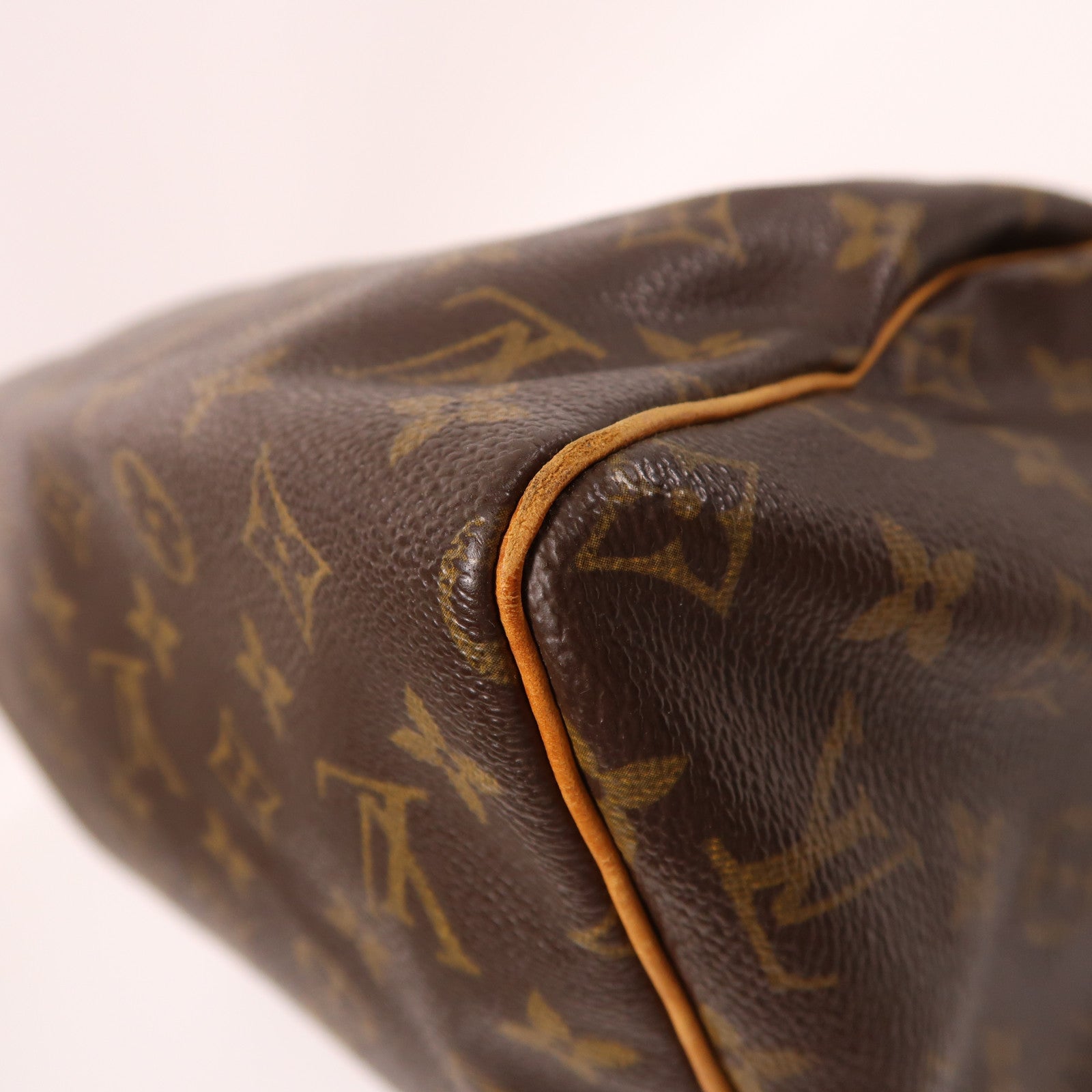 LOUIS VUITTON Monogram Speedy 30金扣手挽袋棕色