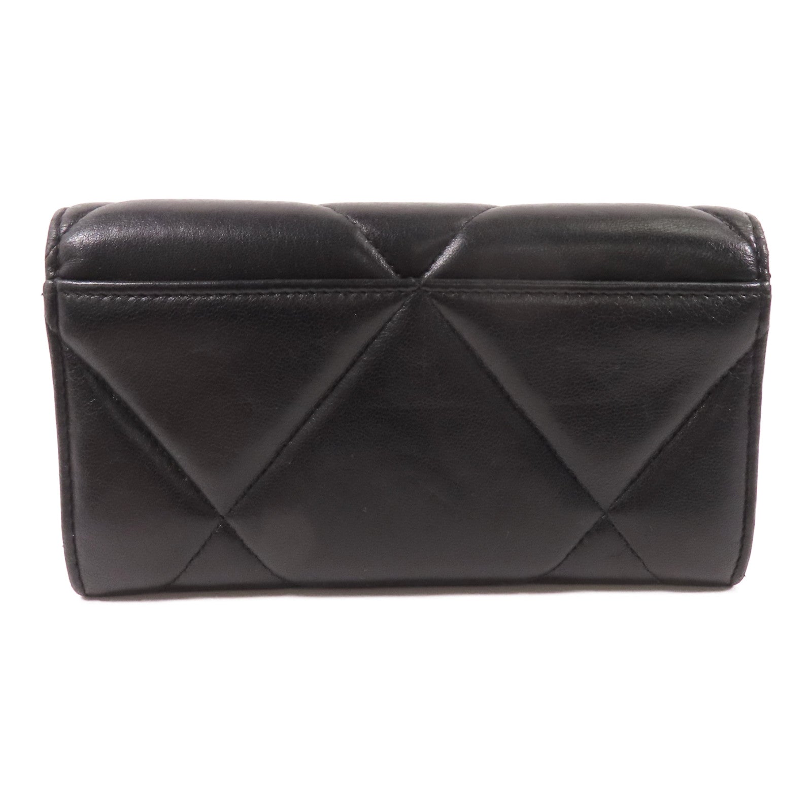 CHANEL 羊皮皮革Long Wallet金扣長錢包