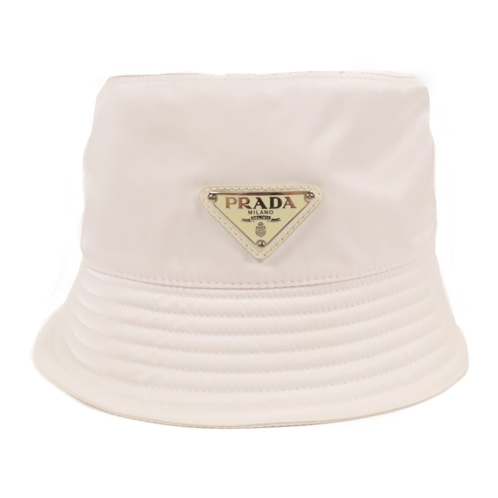 PRADA 尼龍Bucket Hat帽子白色
