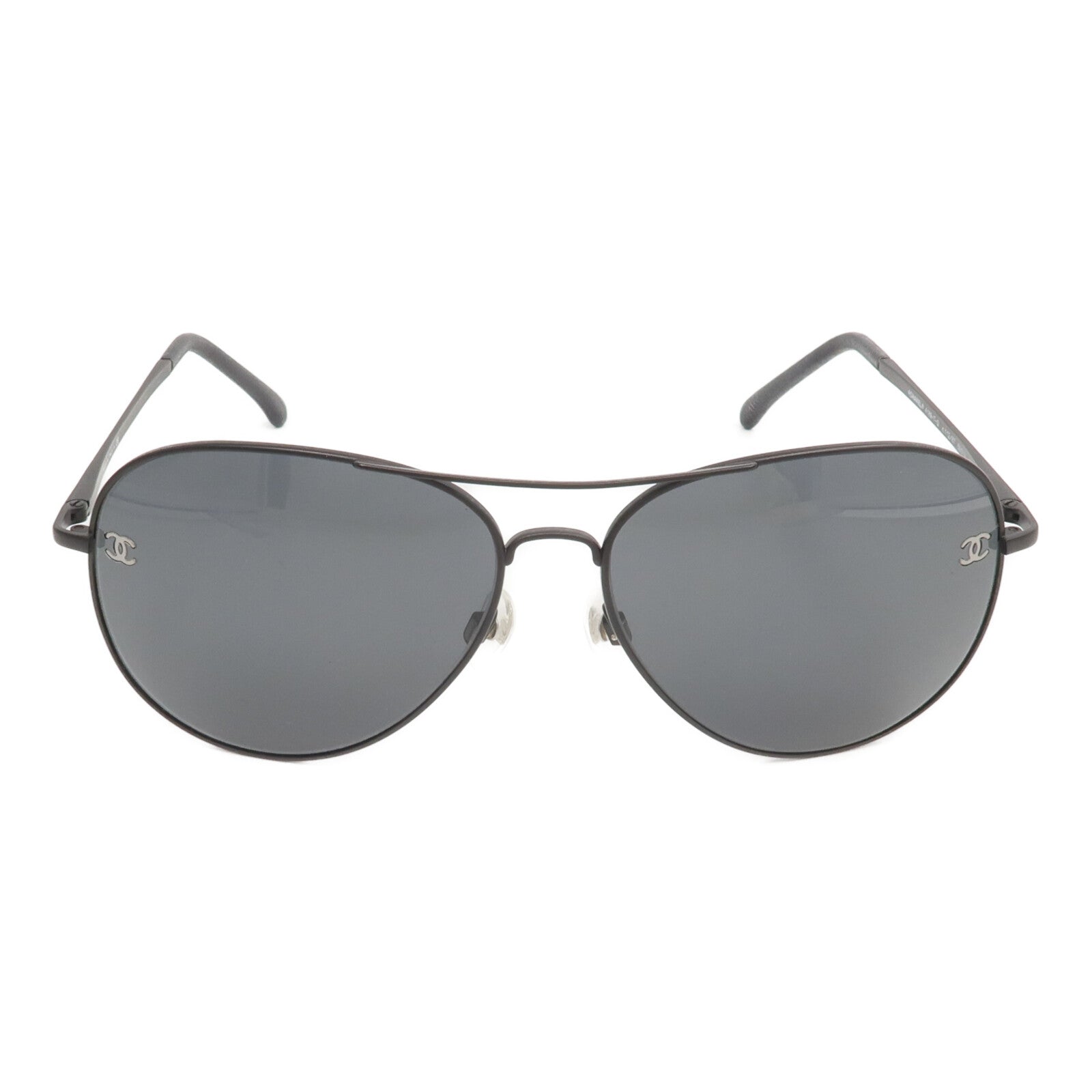 CHANEL 鈦/皮革Sunglasses太陽眼鏡