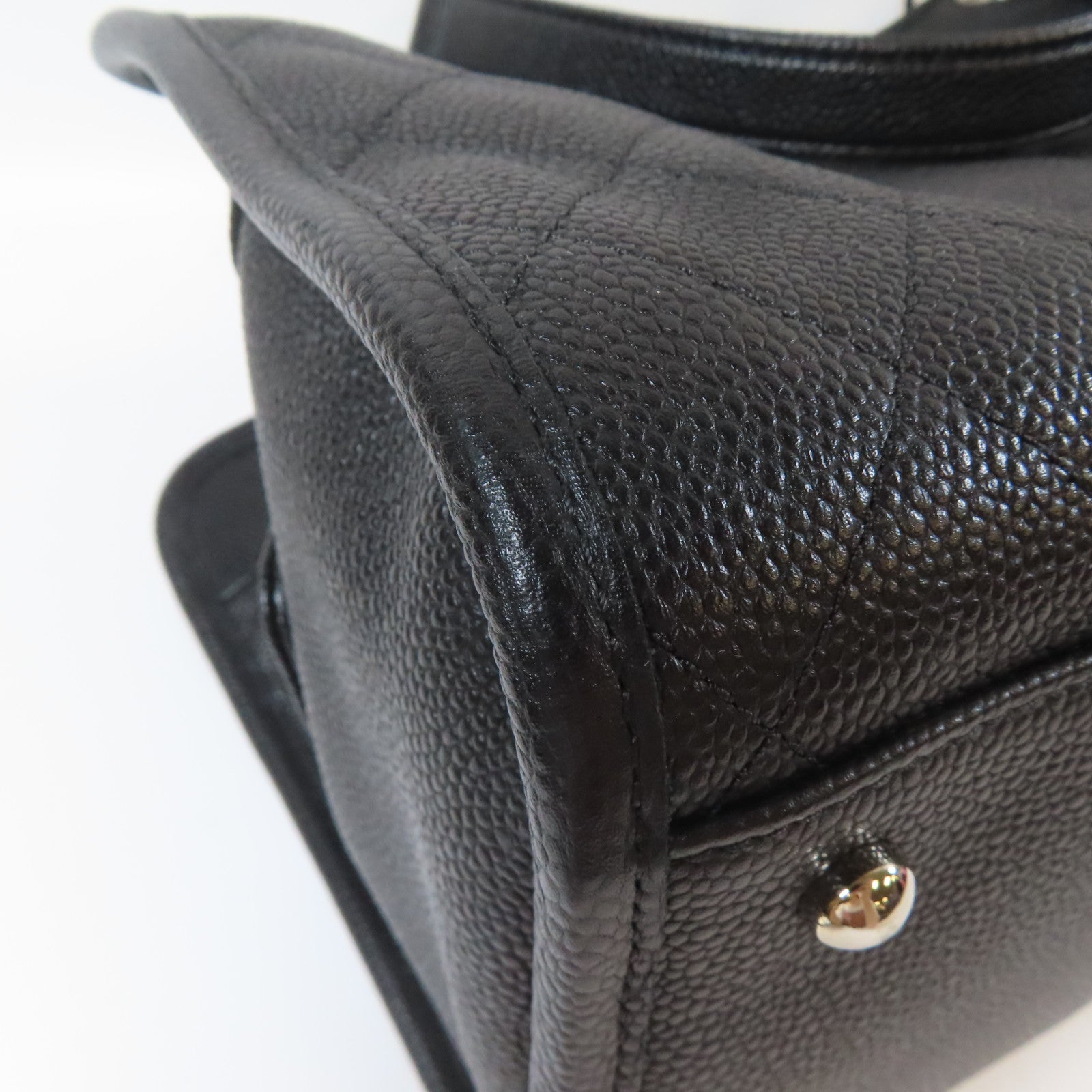 CHANEL 菱格Caviar皮革2 Way Chain Shoulder Bag銀扣手挽肩背兩用袋黑色