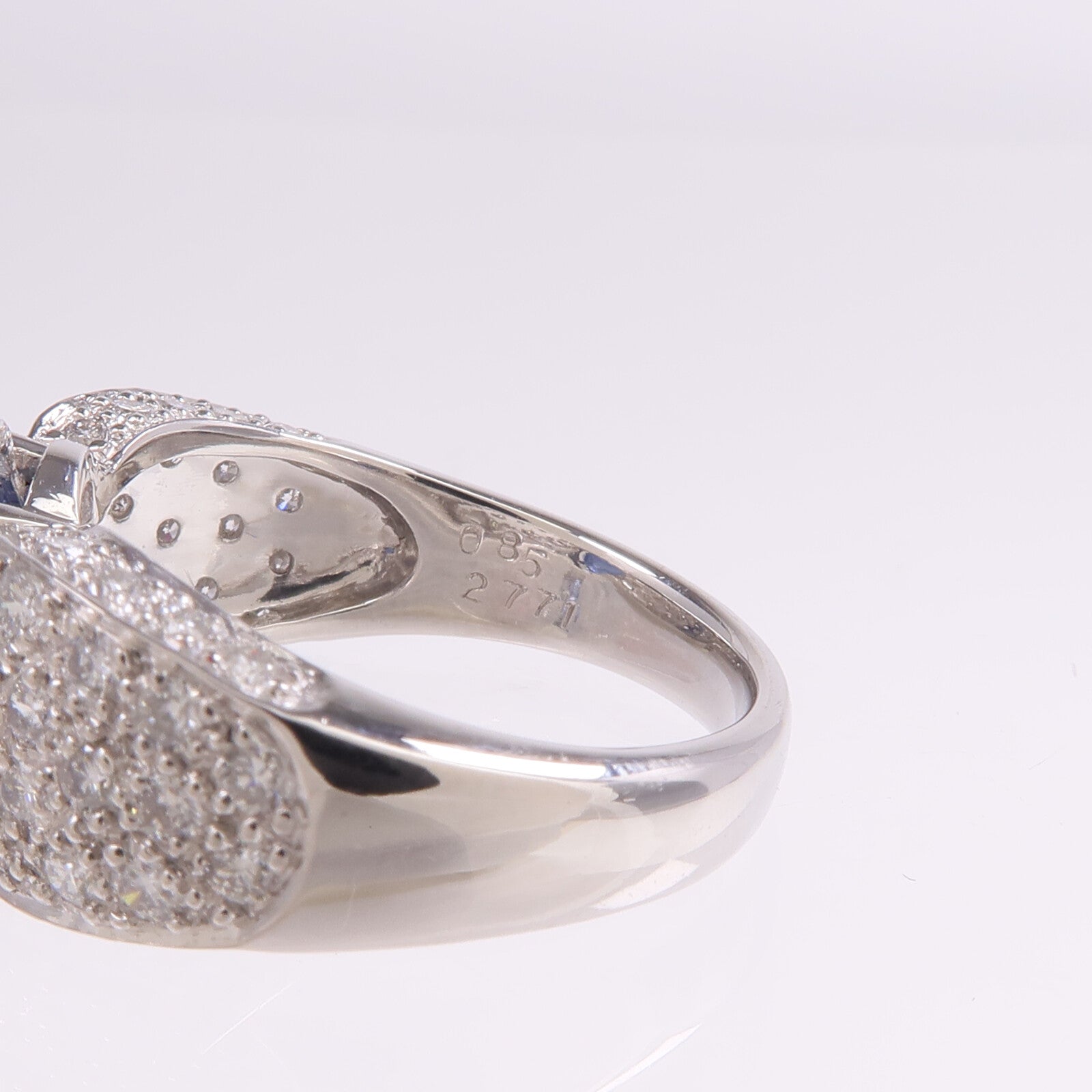 JEWELRY PT900鉑金Sapphire Diamond Ring藍寶石/鑽石戒指US#6.25